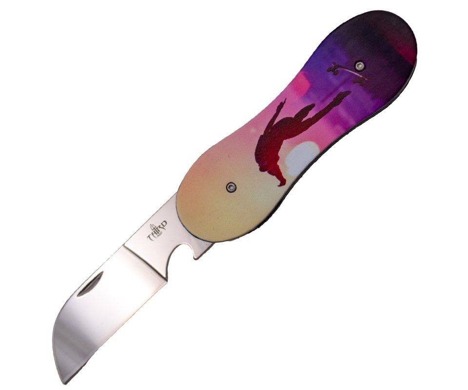 Third Taschenmesser Third Taschenmesser Skateboard Alugriff, Skater, bunt, Skateboard Form und Design