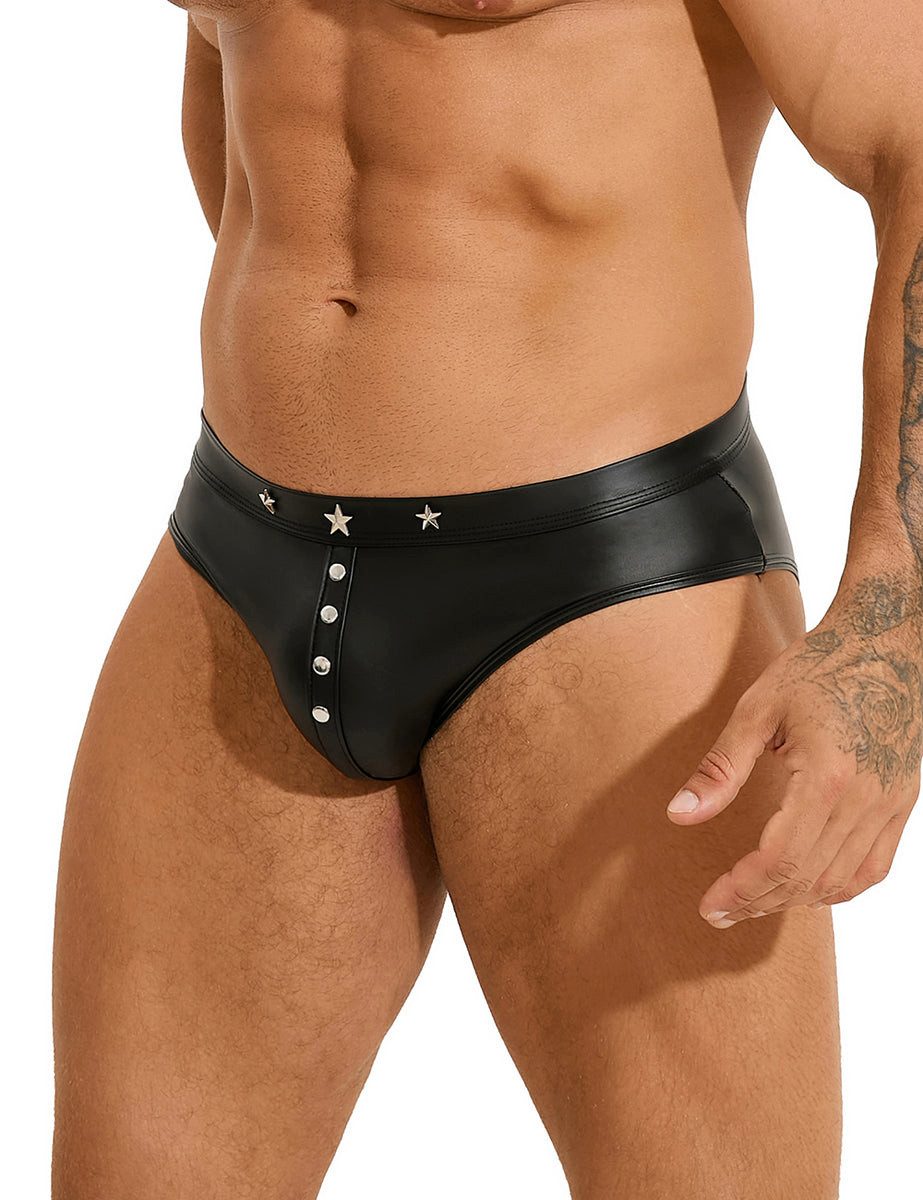 Lau-Fashion Slip Herren Nieten Wetlook Lack günstig online kaufen