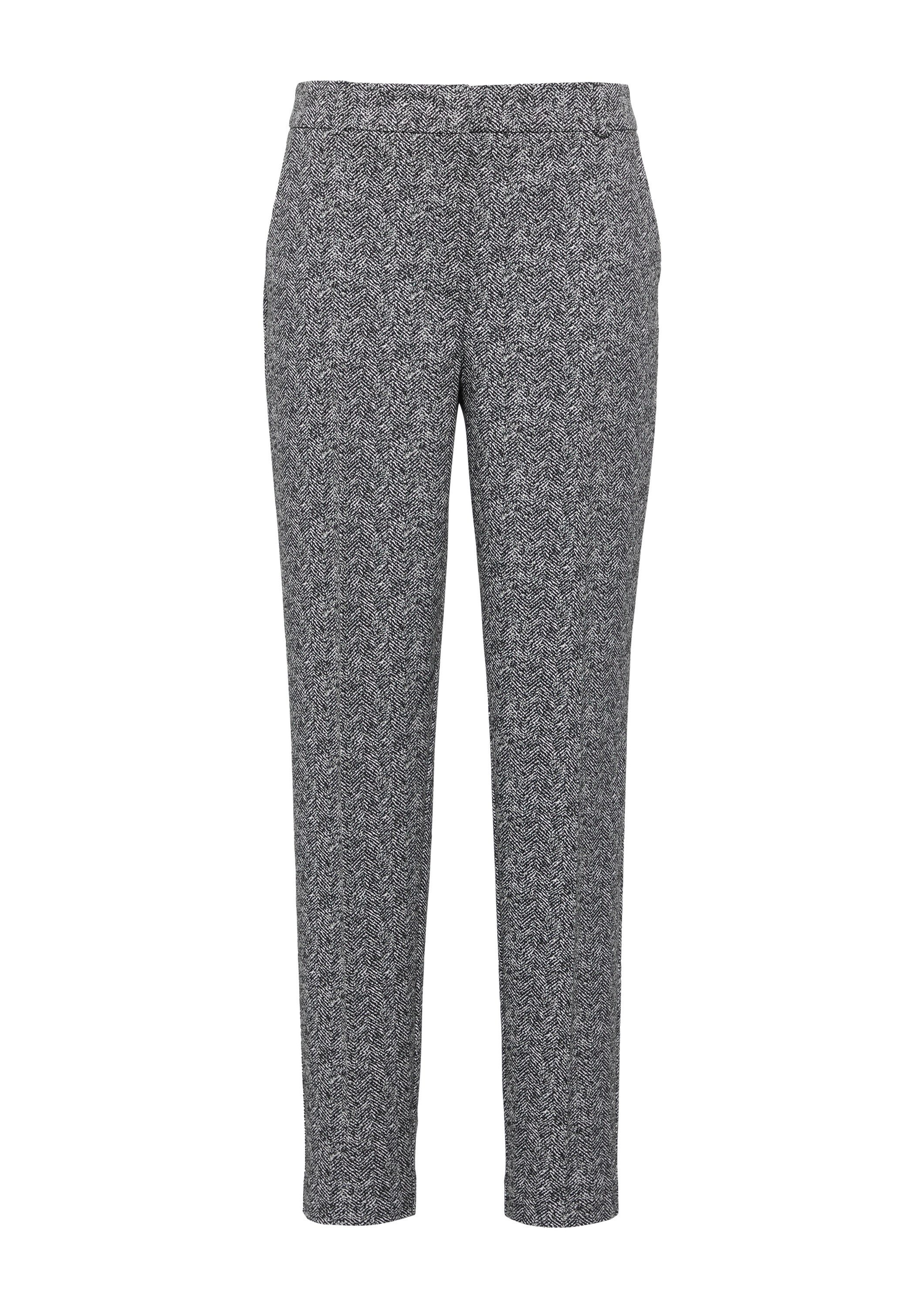 comma 7/8-Hose Hose Schmale Cigarette-Pants mit Fischgrat-Muster günstig online kaufen