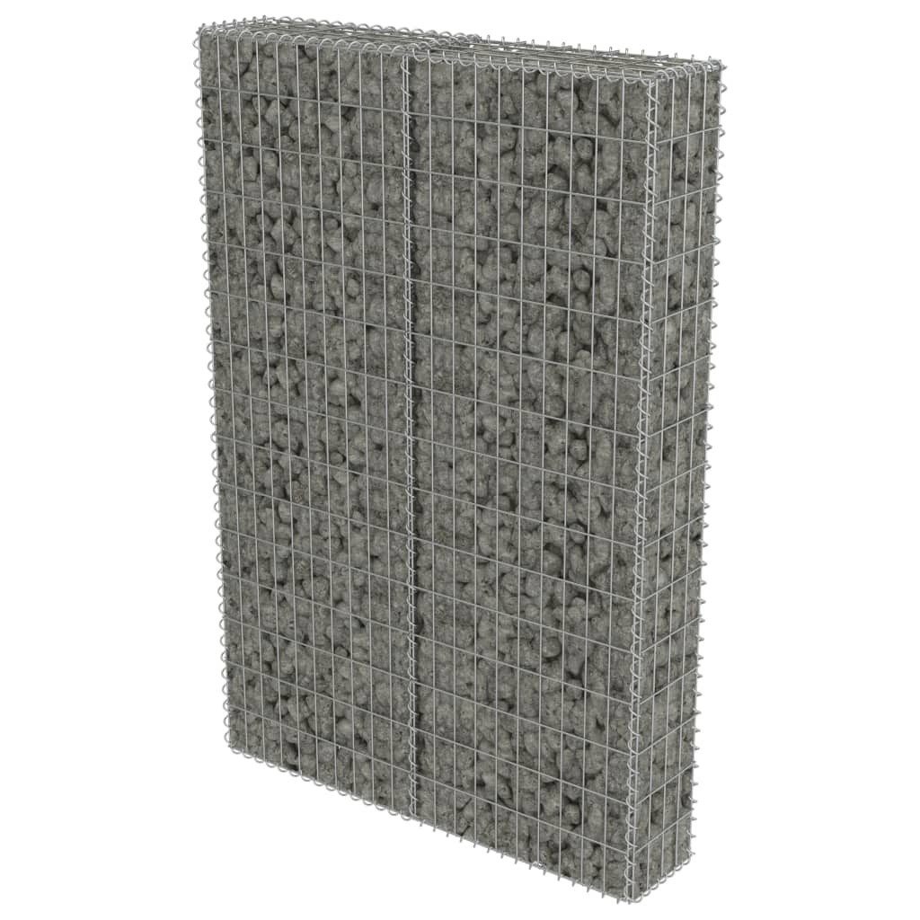 DOTMALL Gabionenzaun Gabionenwand mit Abdeckung Verzinkter günstig online kaufen