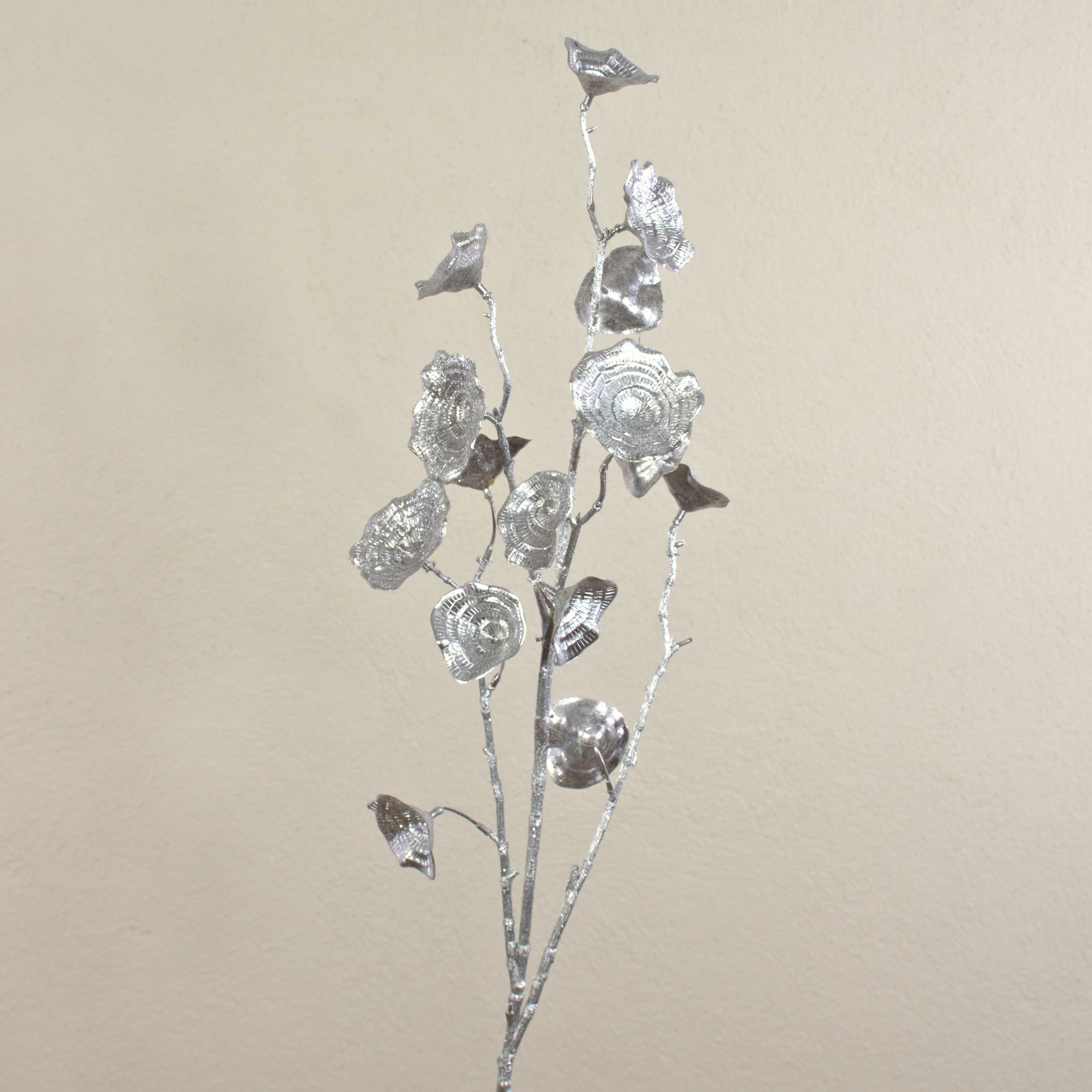 Kunstzweig Kunst Ginkgozweig ARWID mit Glitzer, Silber, 105cm Ginkgo, artplants, Höhe 105.0 cm