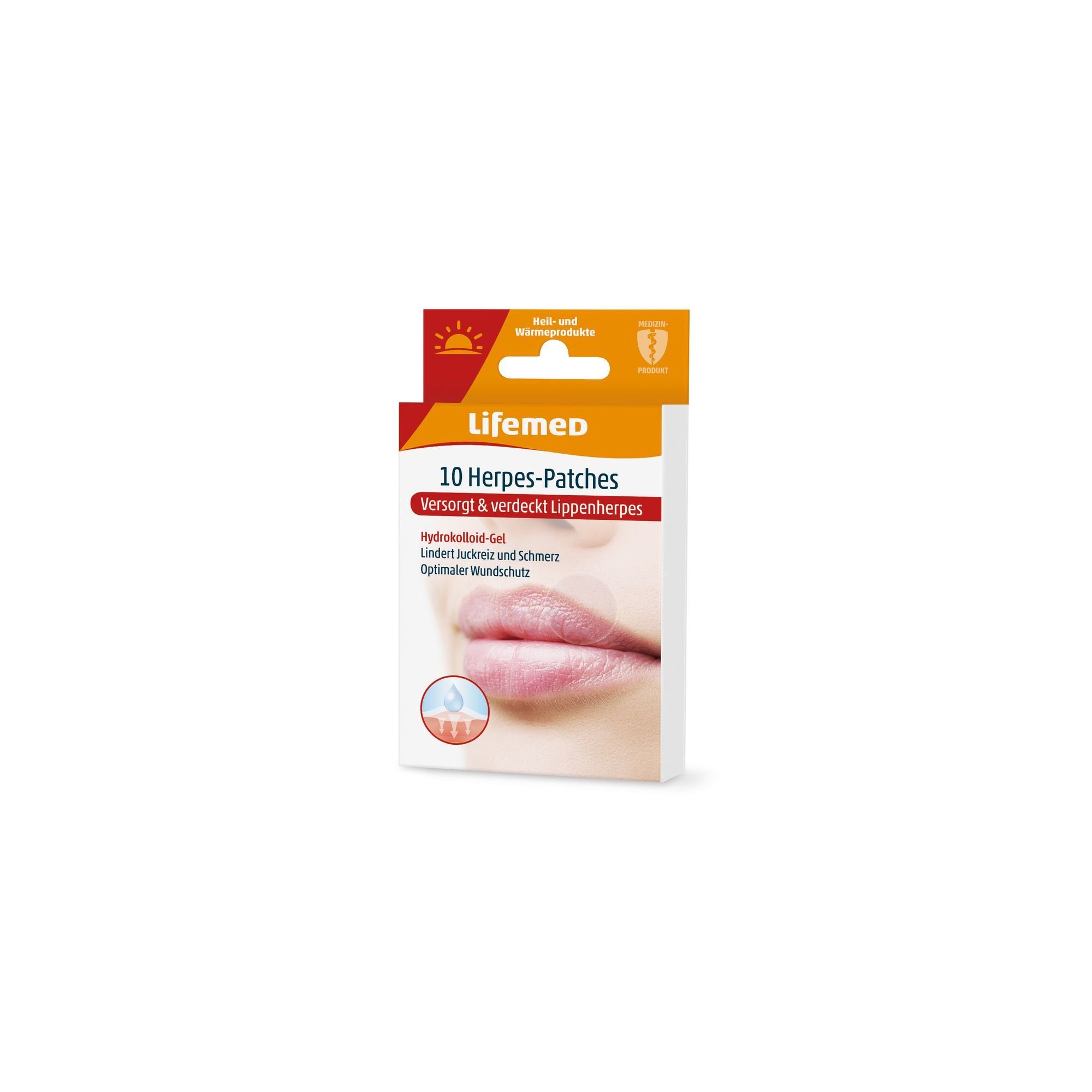LifeMed Wundpflaster 10 Lifemed Herpes-Patches transparent Latexfrei
