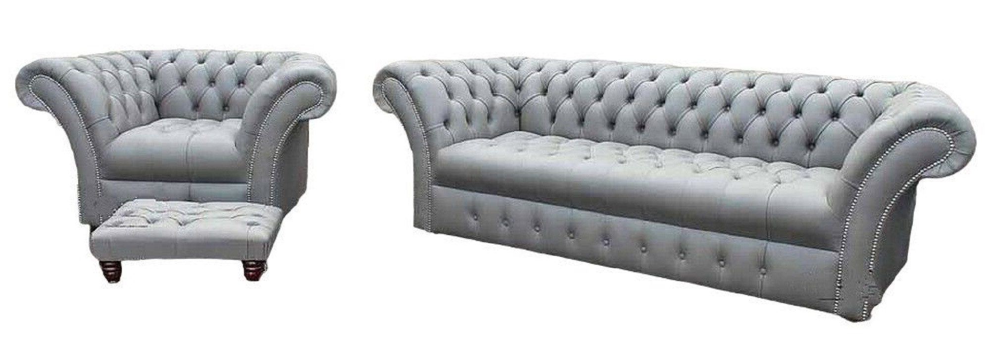 Xlmoebel Chesterfield-Sofa XXL Chesterfield Sofagarnitur in elegantem Design, Sofagarnitur, Hergestellt in Europa