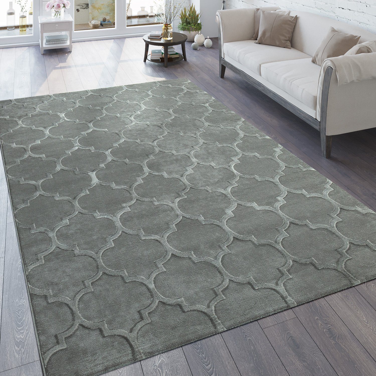 Teppich Theresa 391, Paco Home, rechteckig, Höhe: 16 mm, Kurzflor mit 3D-Design,  Wohnzimmer, 70 % Polyproylen, 30 % Polyester | Kurzflor-Teppiche