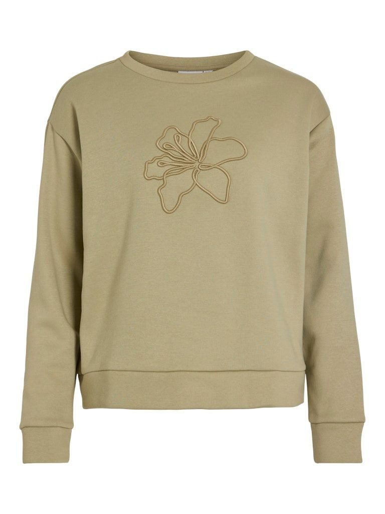 Vila Sweatshirt VIFRIDEA FLOWER EMB O-NECK