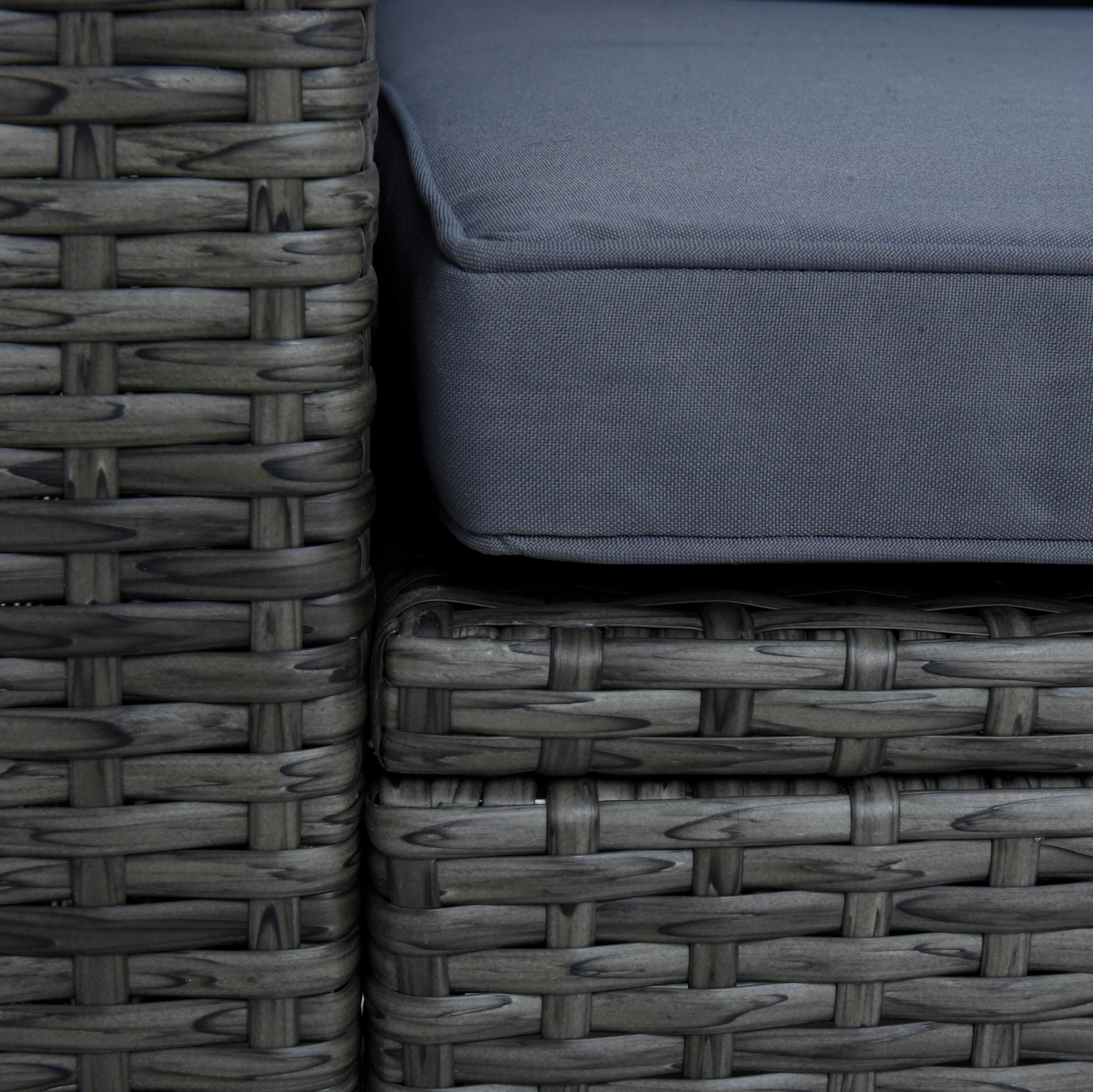 ESTEXO Gartenstuhl Polyrattan Loungesessel Gartensessel Rattan Sessel Anthrazit-Grau – Bild 2 von 5