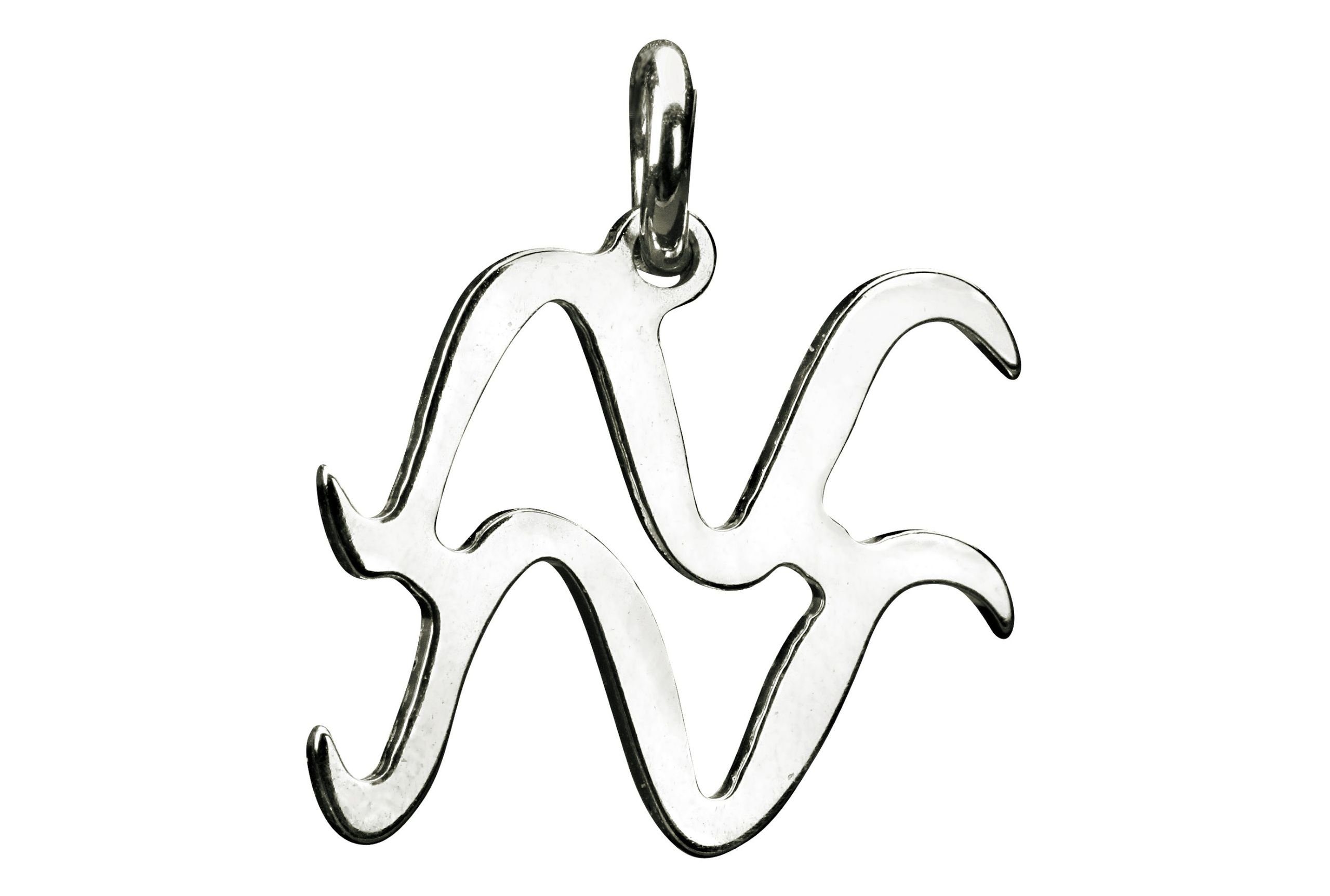SILBERMOOS Sternzeichenanhänger Sternzeichen Kette Wassermann, 925 Sterling Silber