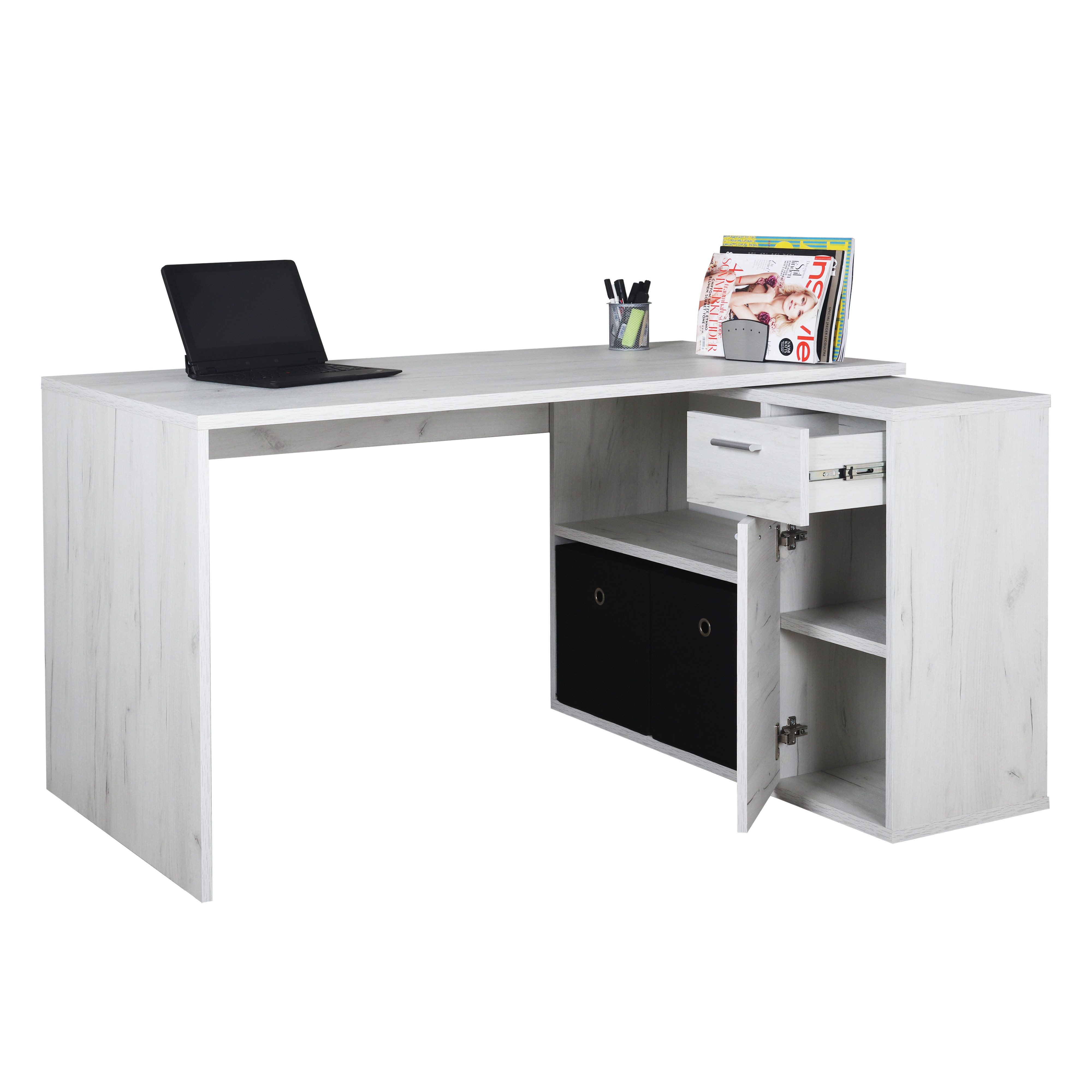 RICOO Eckschreibtisch WM083-EP, Schreibtisch Bürotisch Ecke günstig online kaufen
