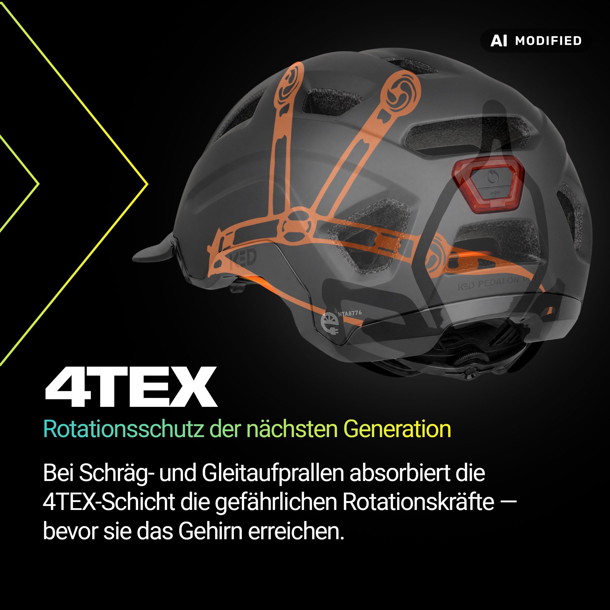 KED Fahrradhelm Pedalon E-Bike Helm, mit LED-Rücklicht und Maxshell-Technologie – Bild 5 von 5