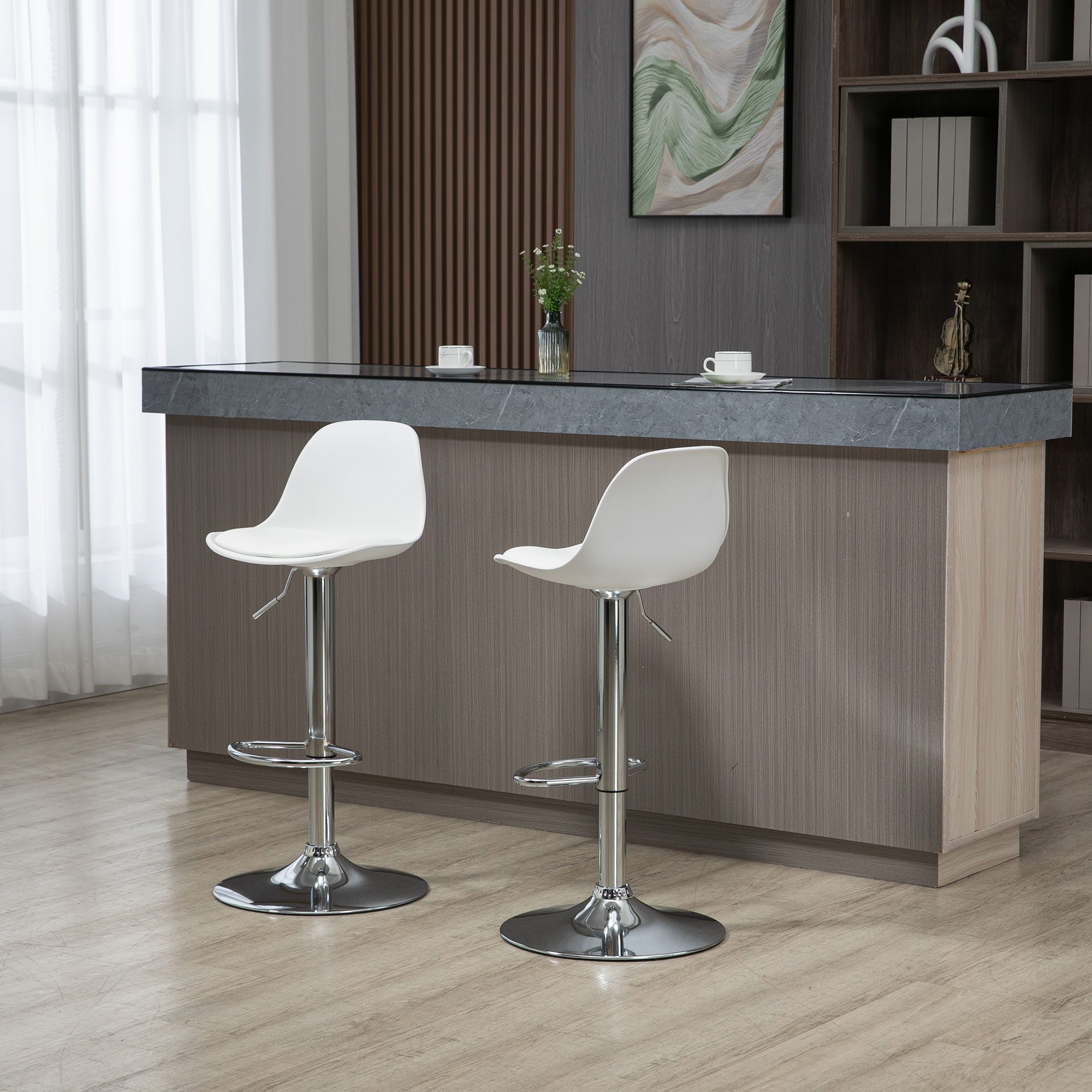 HOMCOM Barhocker höhenverstellbare, drehbare Drehstühle (Barstühle, günstig online kaufen