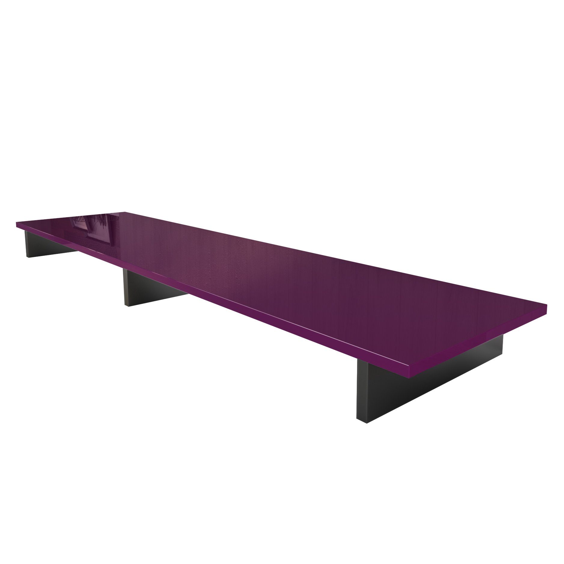 Schwarz matt / Brombeer Hochglanz | Korpus: Schwarz matt