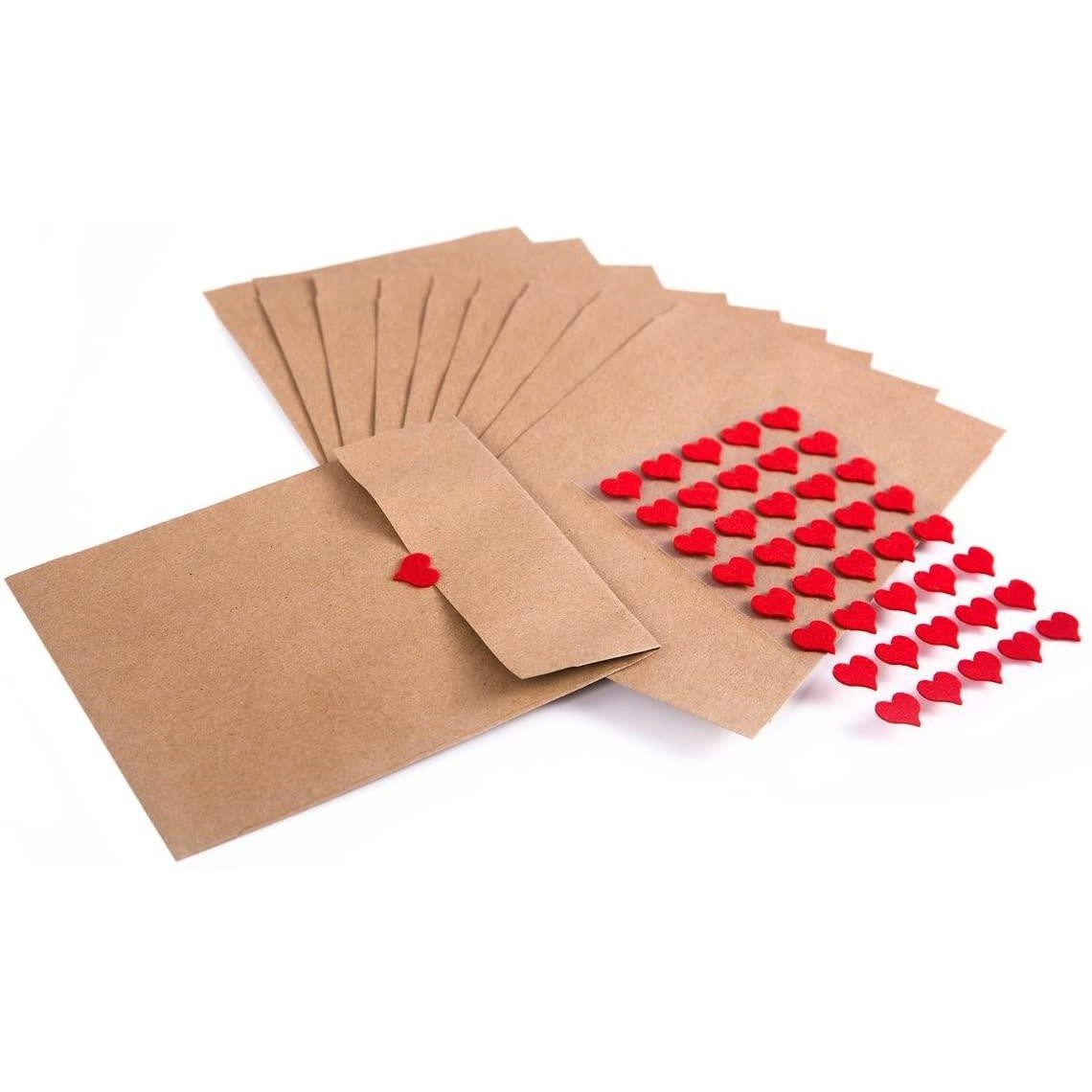 Logbuch-Verlag Dekofigur 40 kleine Papiertüten 13 x 18 cm + 40 rote mini He günstig online kaufen