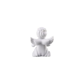 Rosenthal Engelfigur Engel klein Weiß matt Engel Porzellan Ostern 2023 Deko Figur (1 St), mit Blumenkranz