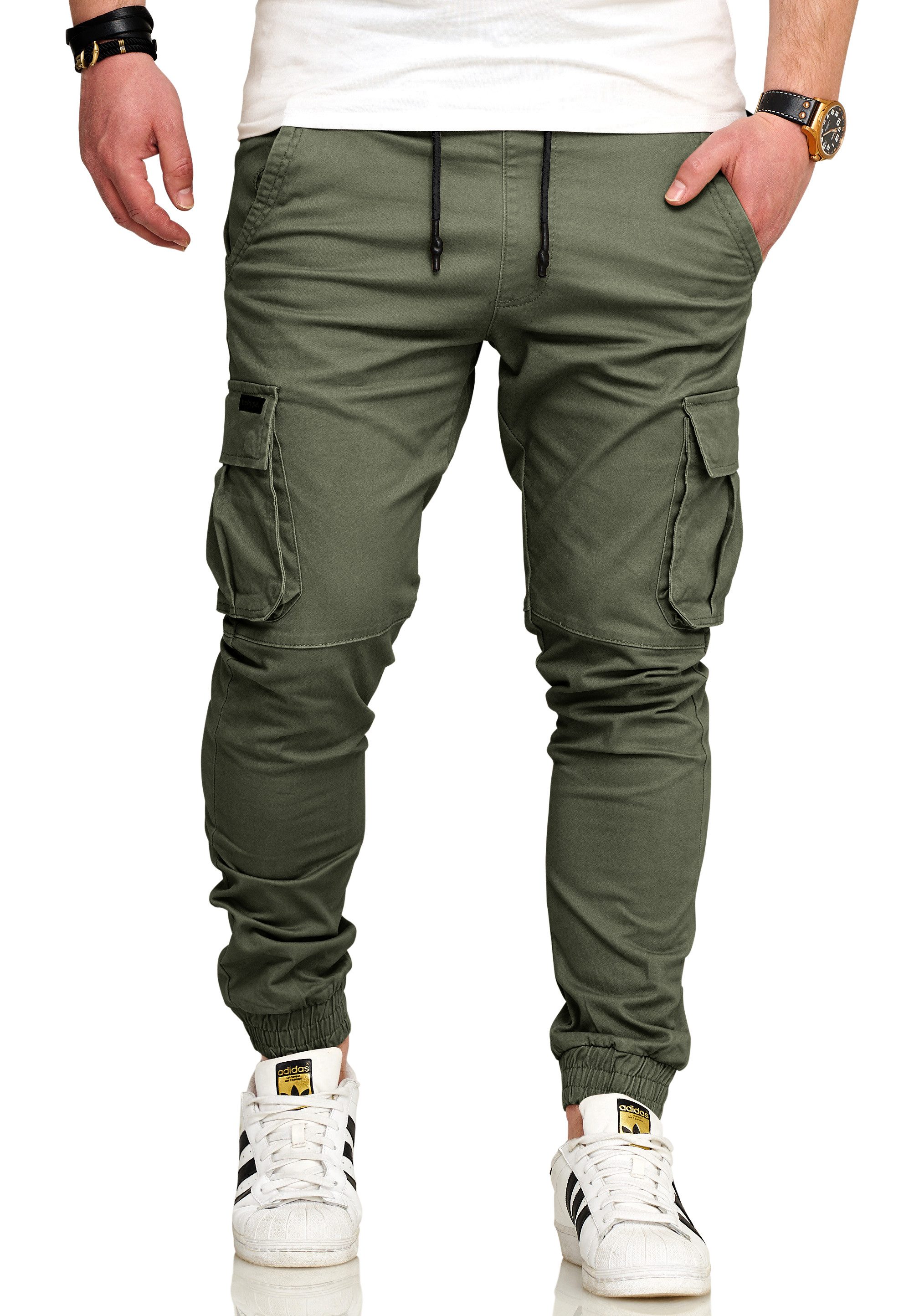 SOULSTAR Cargohose S2LOM Herren Chino Jogger Jeans Hose Stoffhose Freizeithose