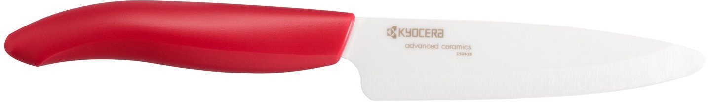 KYOCERA Allzweckmesser GEN, extrem scharfe Hochleistungskeramik-Klinge, Klinge 11 cm rot/weiß