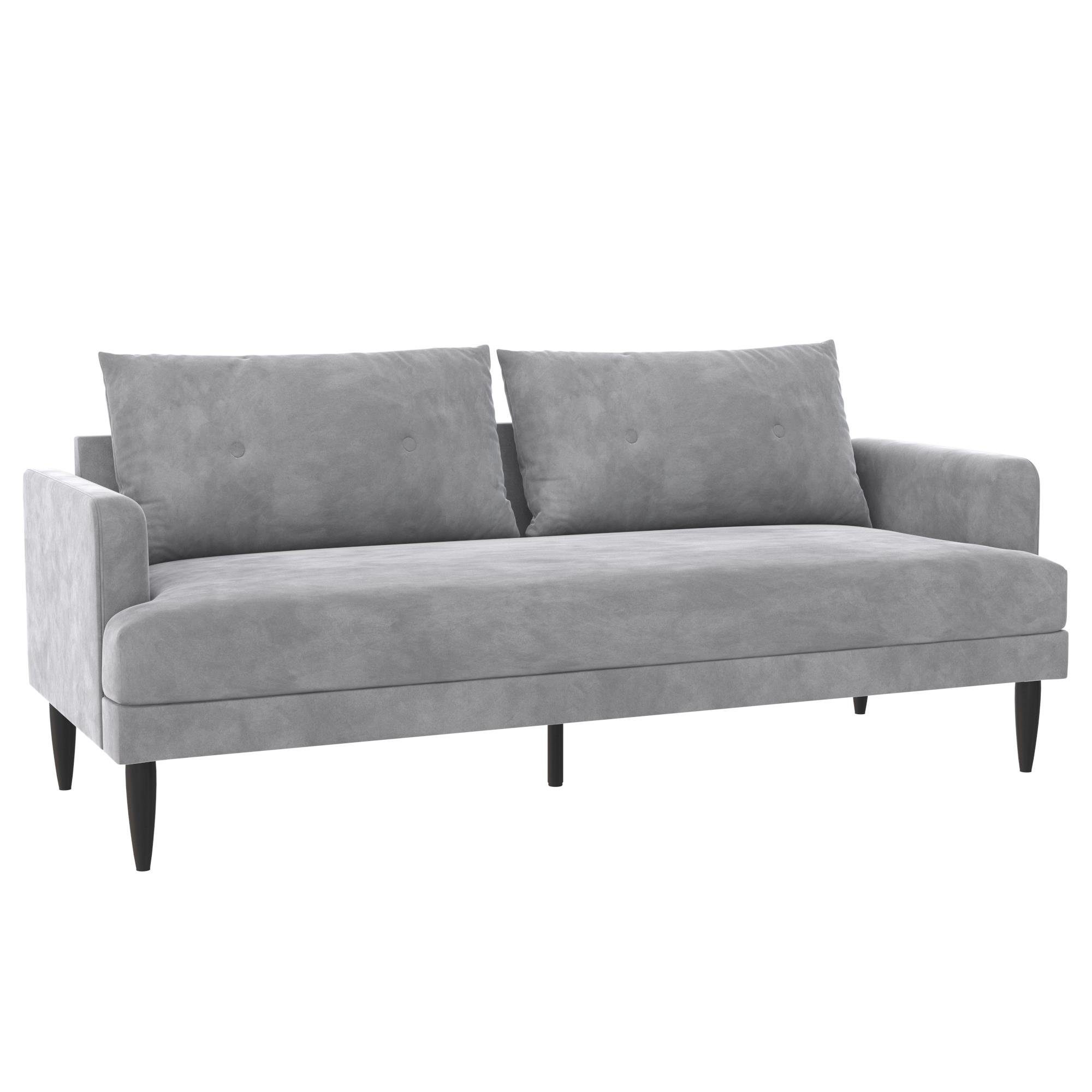 Sofa Bezug Couch mit Bailey, cm, Samtoptik, loft24 199 Länge 3-Sitzer Armlehne, in