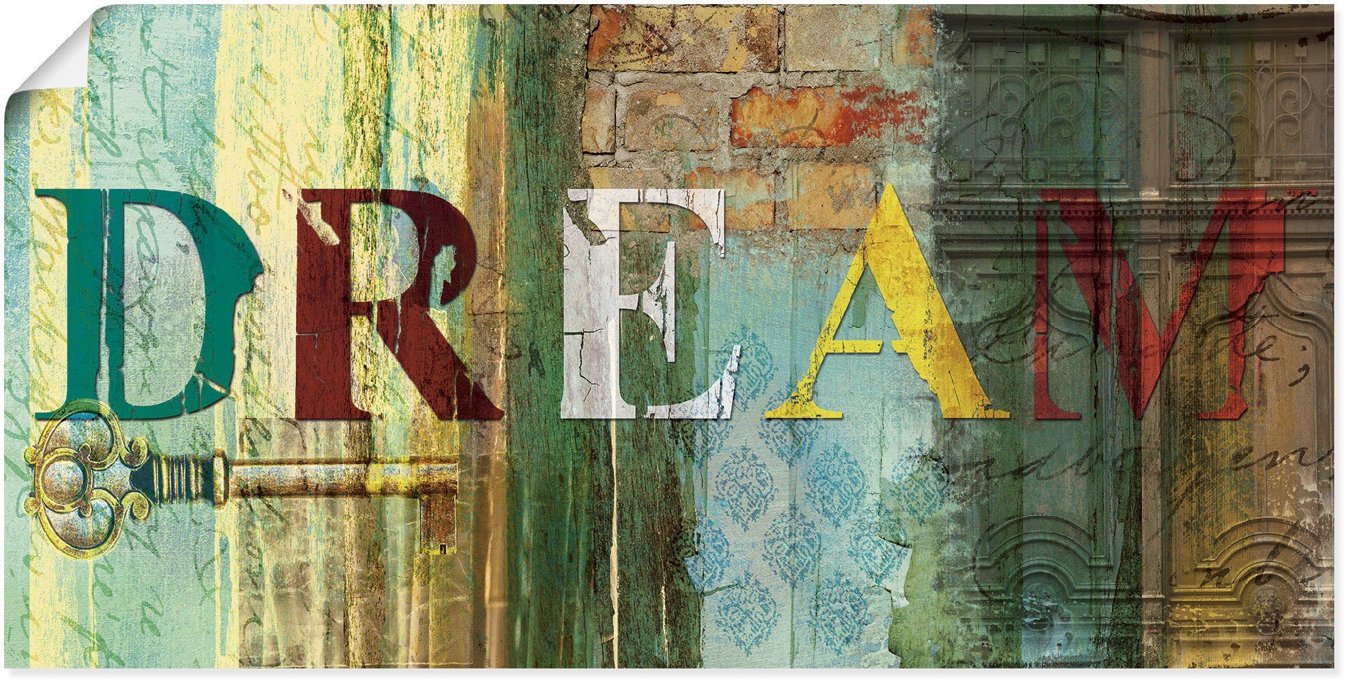 Artland Wandbild Traum, Leinwandbild, Texte Poster als Sprüche St), Wandaufkleber & (1 Größen in oder versch