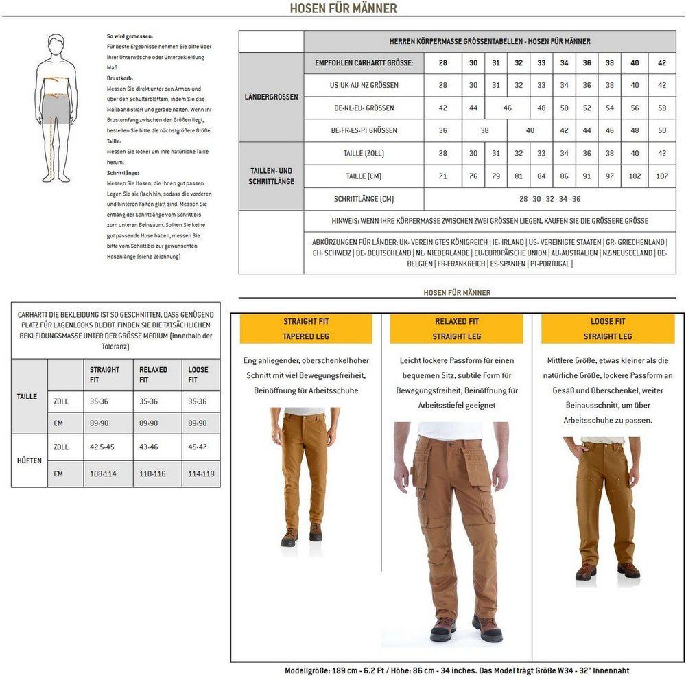 Carhartt Cargohose Steel Utility MP 105074