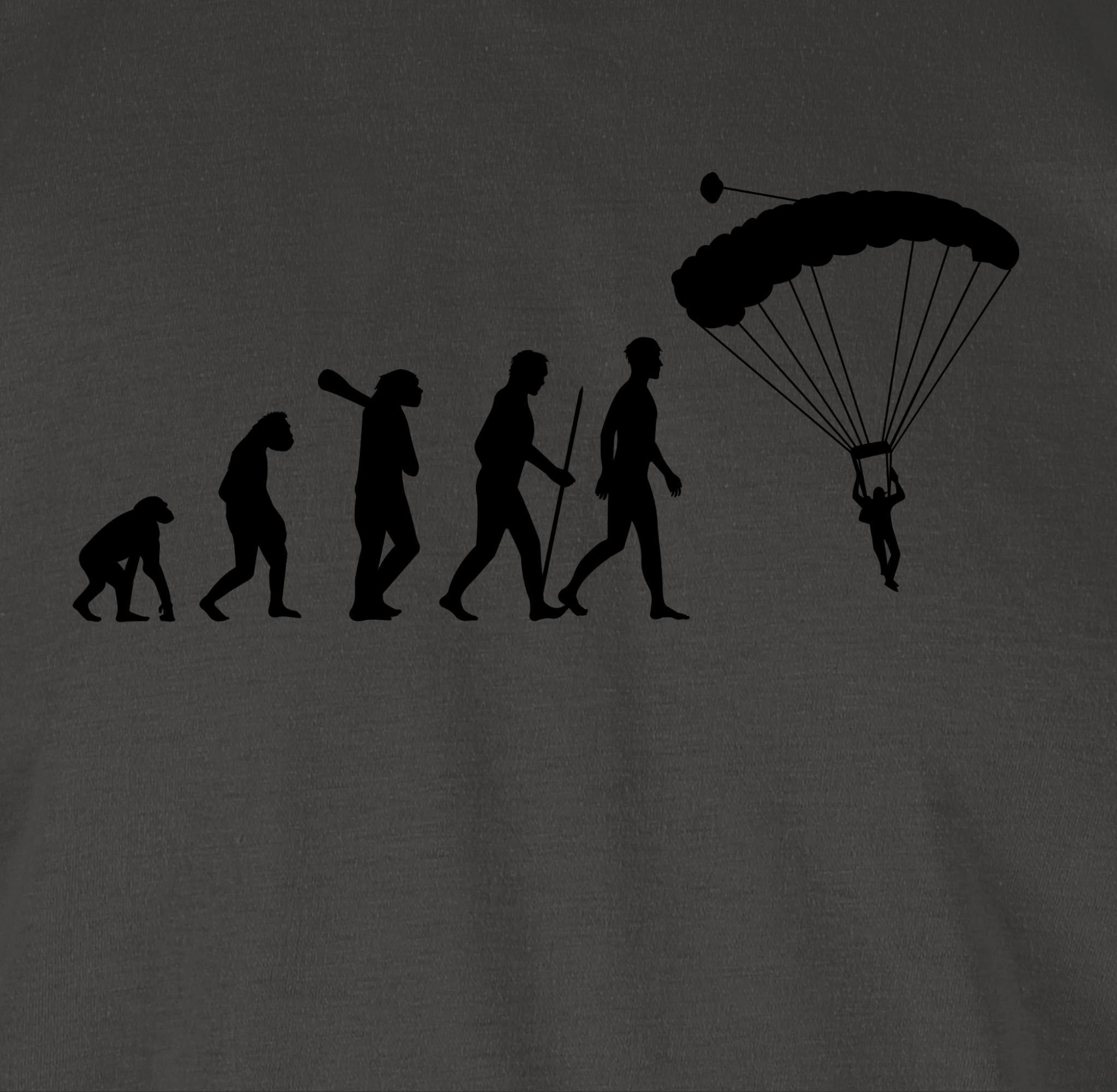 1 Evolution T-Shirt - evolution Premium tshirt - Fallschirmspringen Herren Dunkelgrau - - fallschirm fallschirmsprung Evolution T-Shirt Outfit Shirtracer gleitschirm