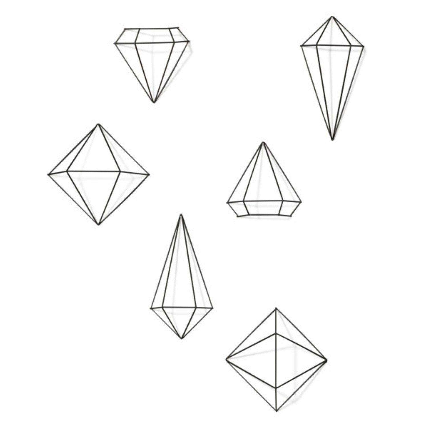 Umbra Wanddekoobjekt PRISMA 6er Set schwarz. € 35,00