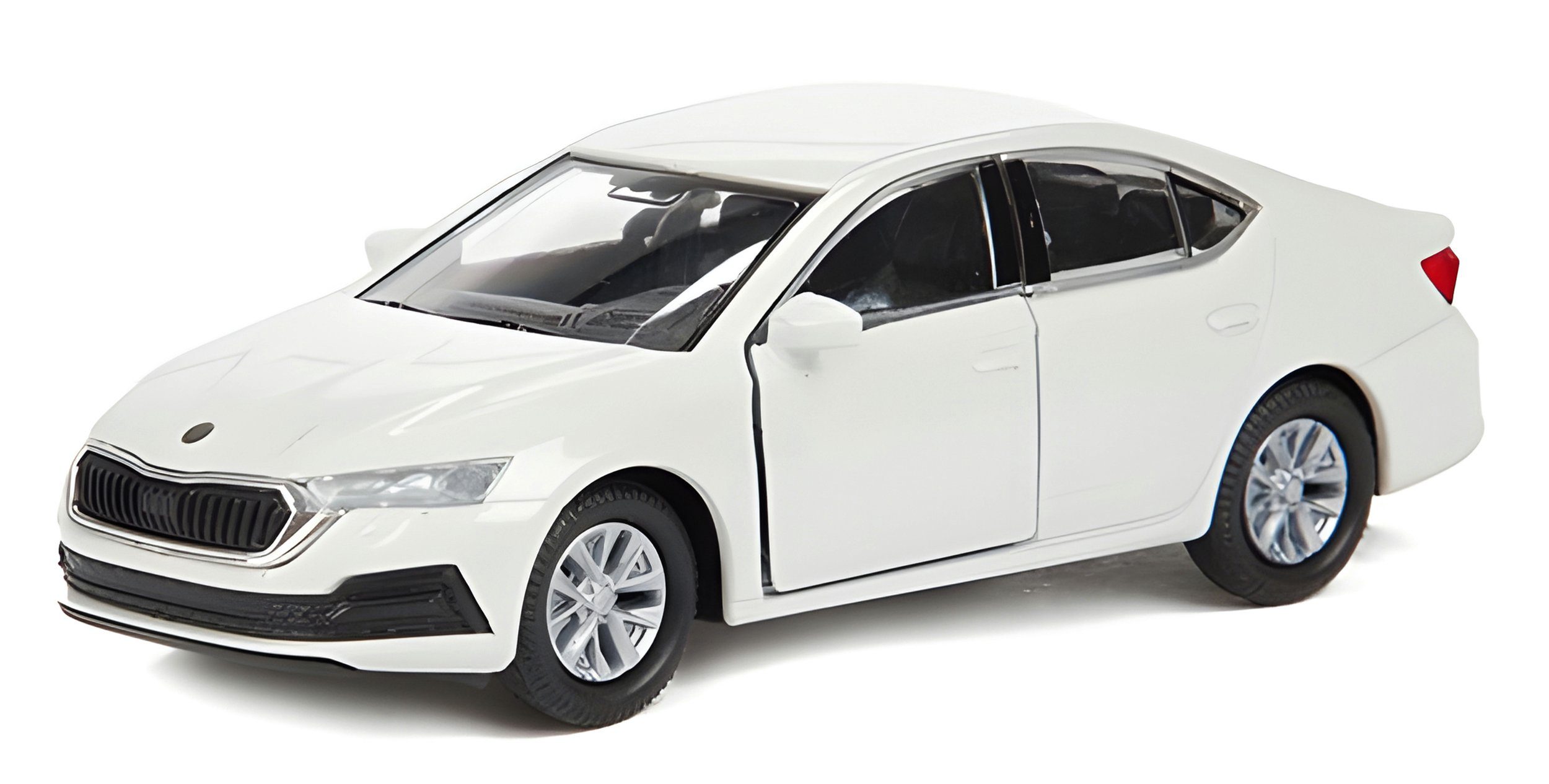 Modellauto SKODA Octavia IV Modellauto 12cm aus Metall Modell Auto 99 (Weiss)