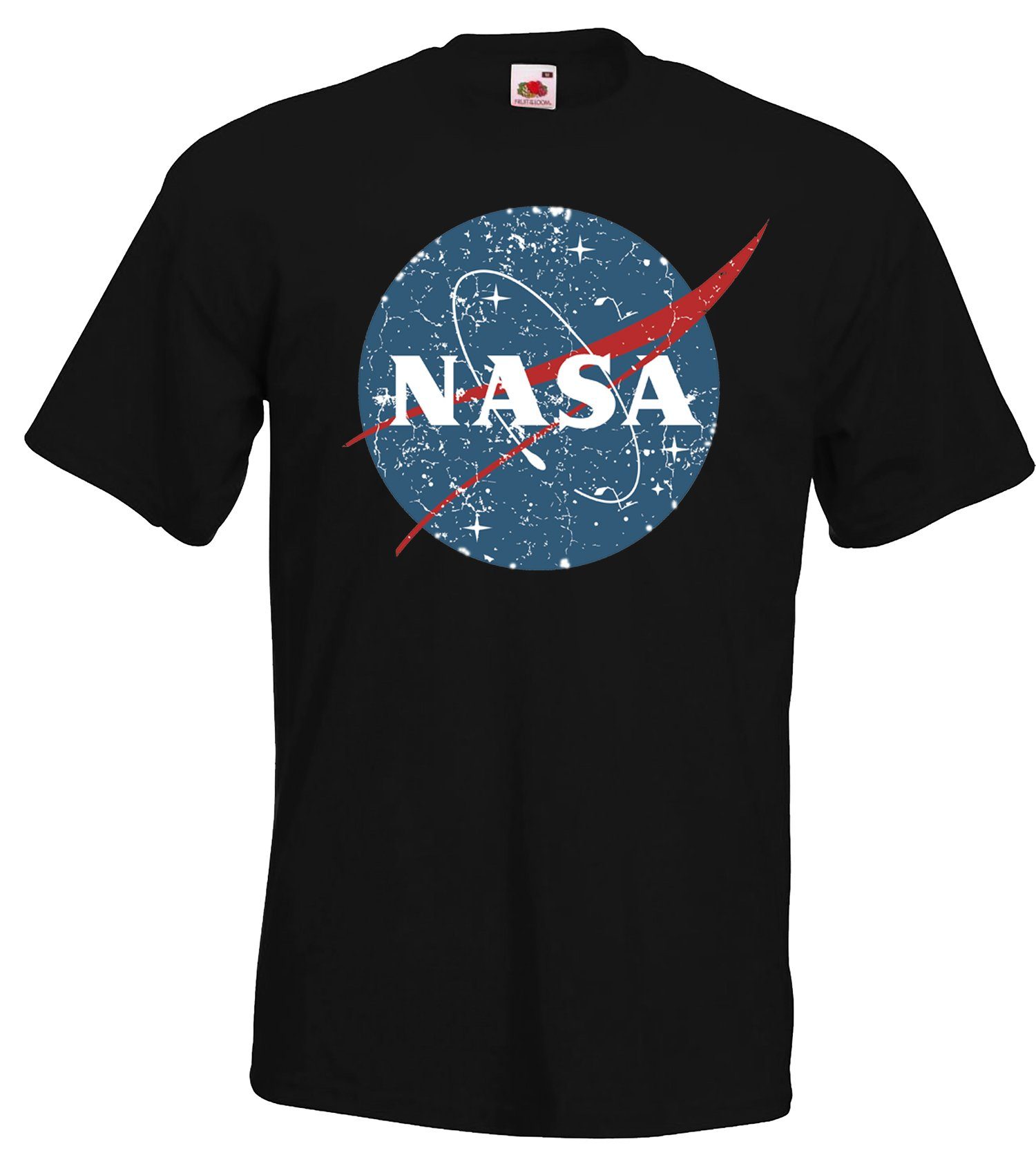 Youth Designz T-Shirt Vintage Nasa Herren T-Shirt mit Frontprint Schwarz trendigem