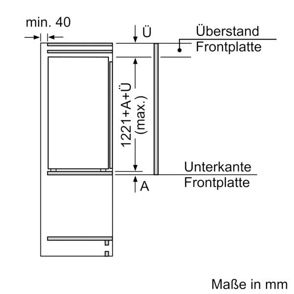 BOSCH Einbaukühlschrank Serie 4 54,1 122,1 hoch, cm KIR41VFE0, breit cm