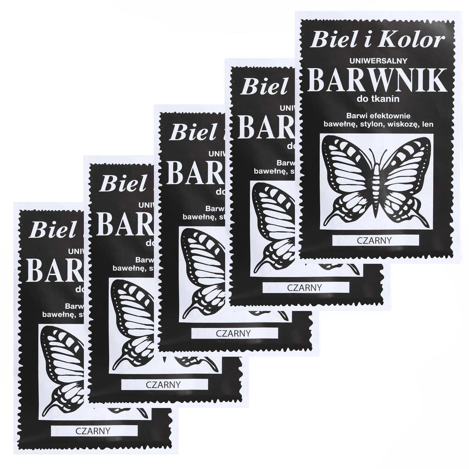 maDDma Kreativset 5 x 10g Batikfarbe Textilfarbe Stofffarbe färben, bitte Farbmix wählen, schwarz