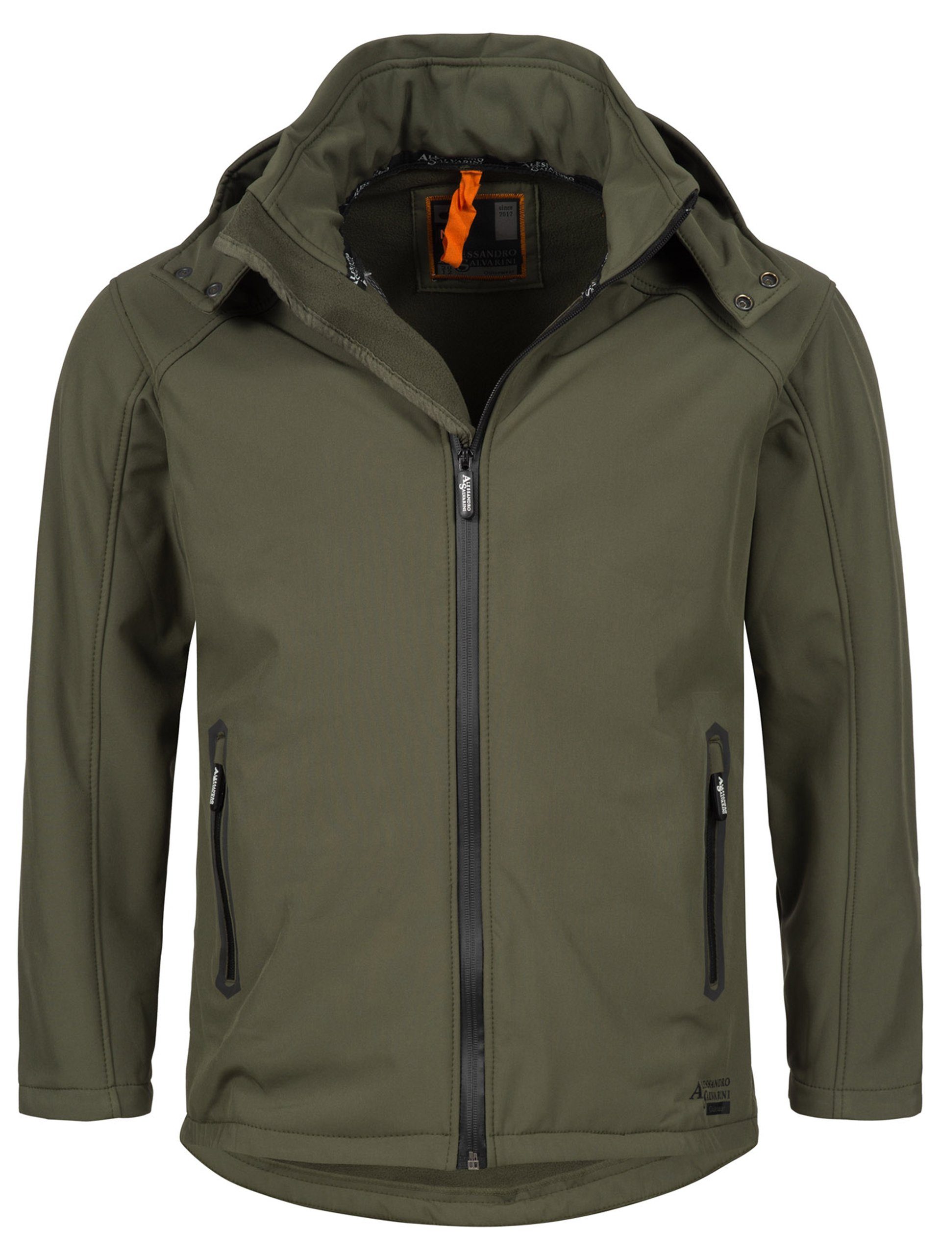 abnehmbarer Alessandro mit Salvarini Kapuze Softshelljacke ASBasiri Olive