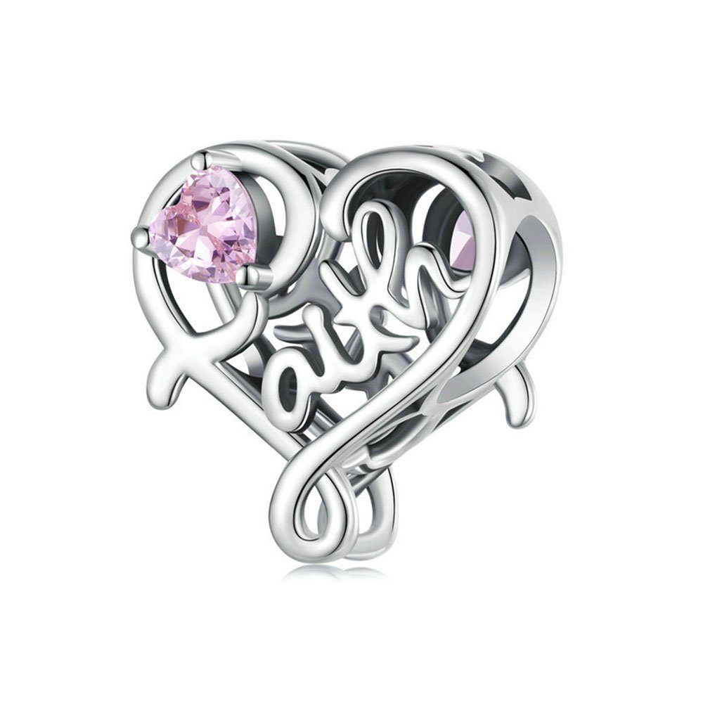 POCHUMIDUU Bead 925 Sterling Silber Herz diy Armbänder Perlen (1-tlg., Perlen für Armbänder und Halsketten), Geschenke für liebe Menschen