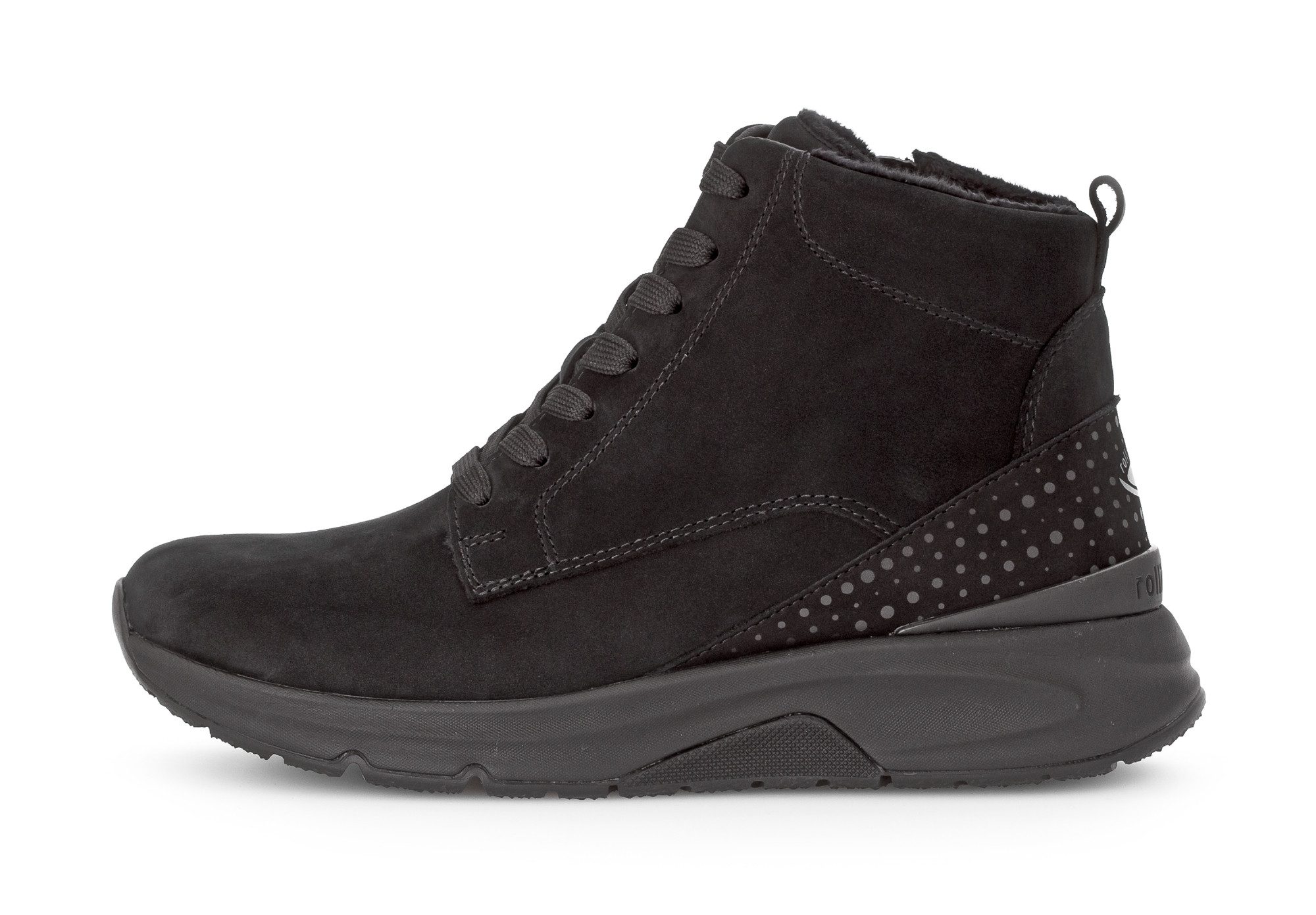 Gabor Rollingsoft Schnürboots, Keilabsatz, Freitzeitschuh, High-Top-Sneaker, Label an der Ferse