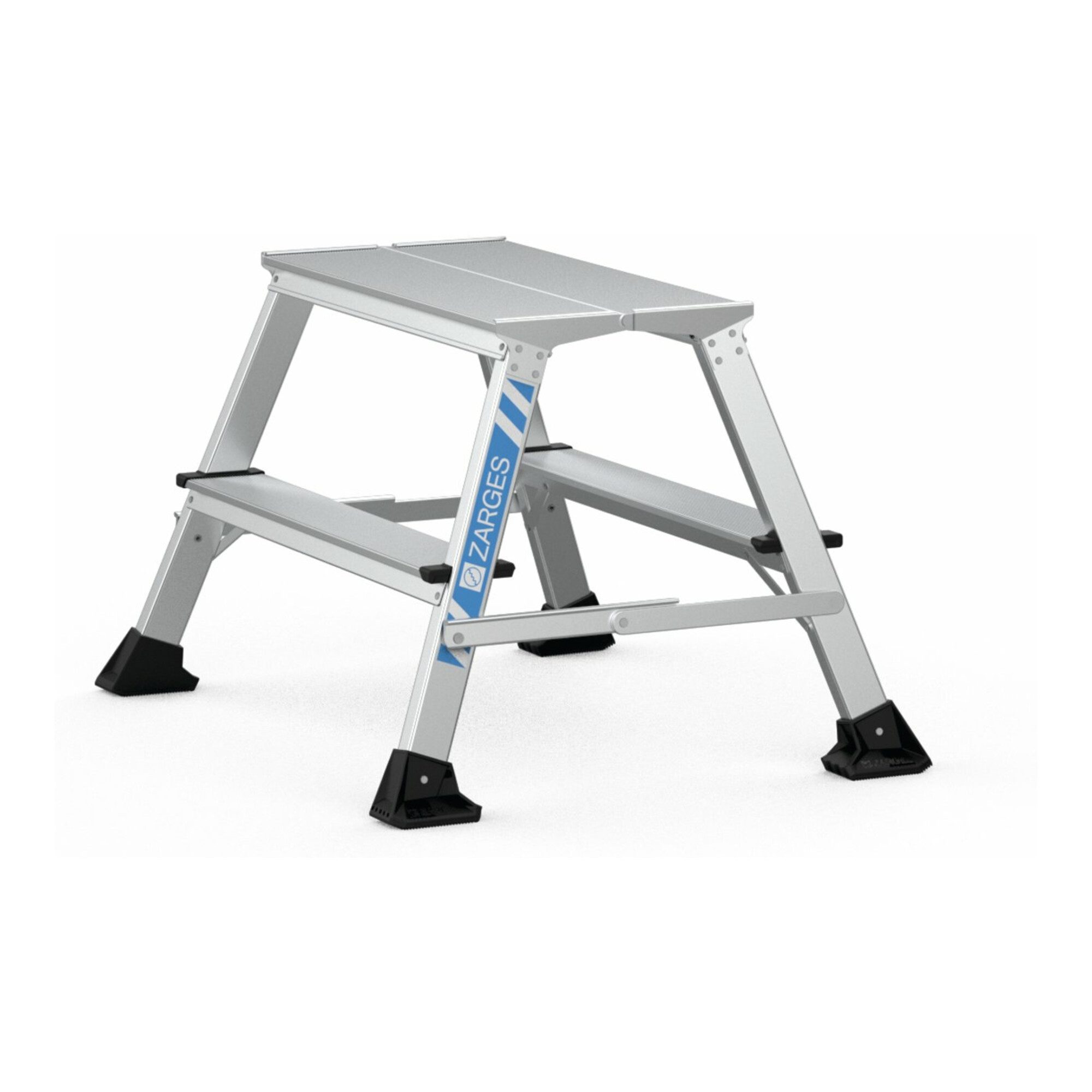 Zarges Trittleiter Zarges XLstep P - Podest breit 2 x 2 Stufen