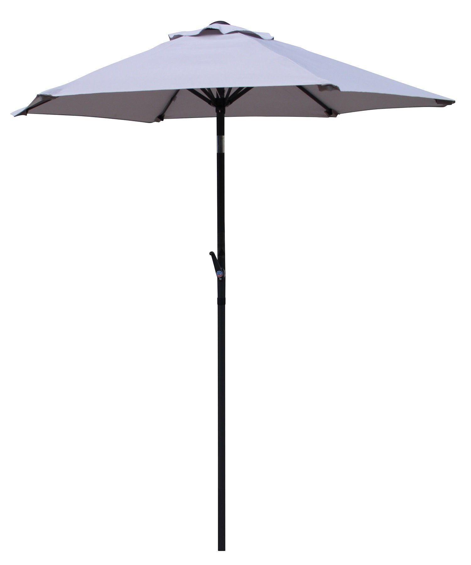 Pure Home & Garden Sonnenschirm Sunny 180 cm hellgrau Balkonschirm Kurbelschirm Gartenschirm, LxB: 180,00x180,00 cm, Sonnenschirm mit Kurbel, Sonnenschirm mit Kurbel, abknickbar / kippbar / knickbar / mit Kurbel