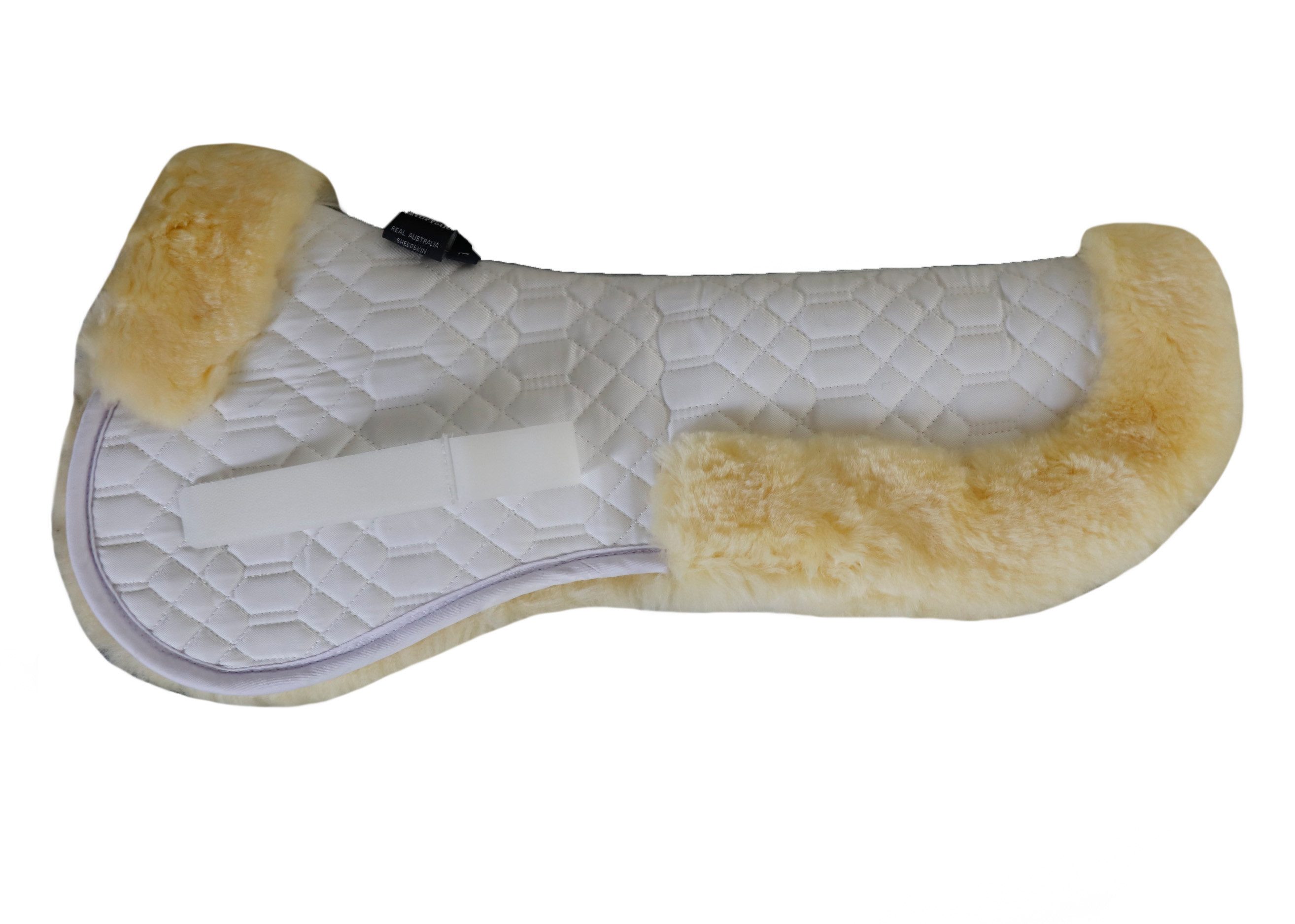 Engel Reitsport Sattelpad Sattelkissen Sattelpad SAKIS2 Lammfell & Baumwollsteppstoff Fellkranz