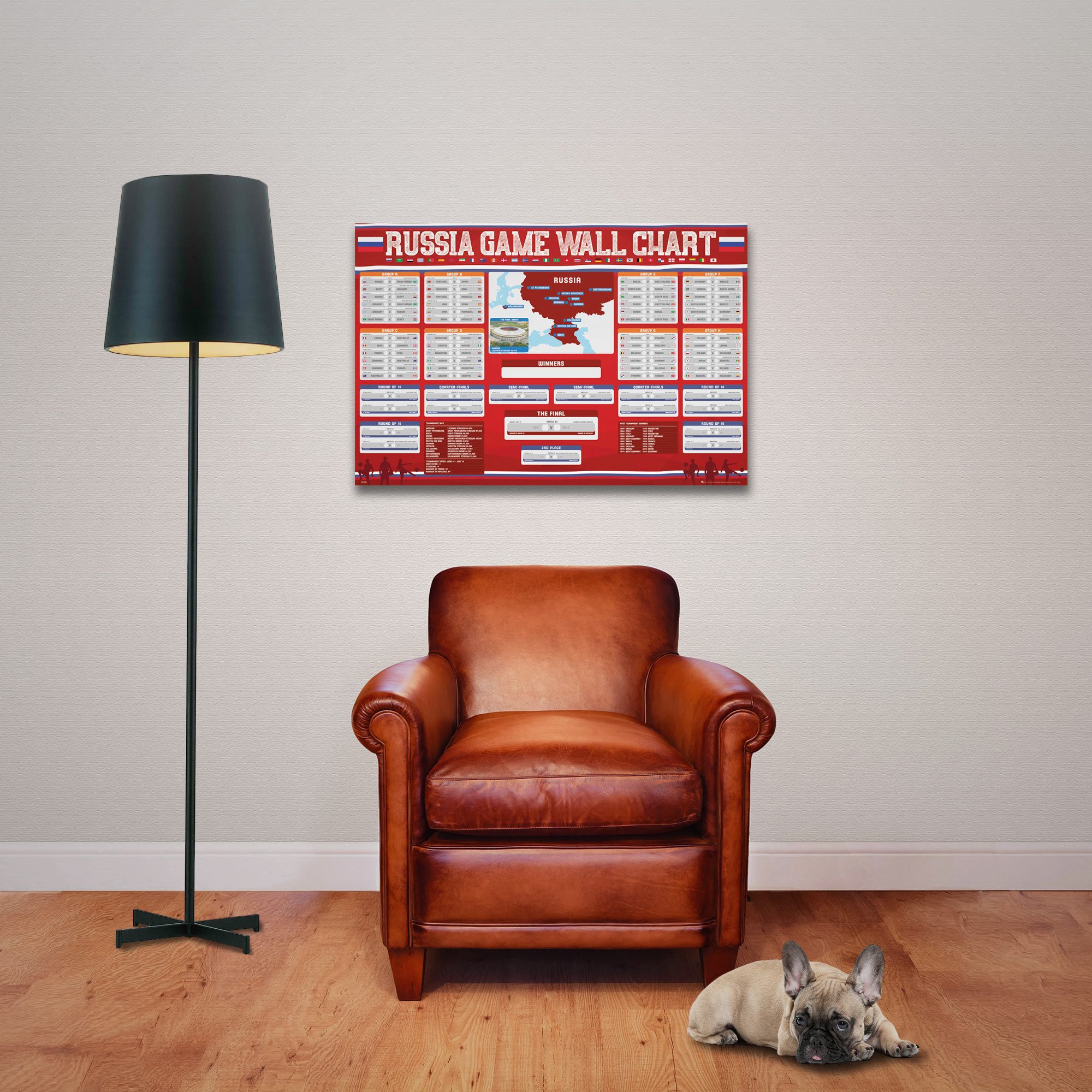 Poster Fußball - Poster - Wall Chart World Cup 2018