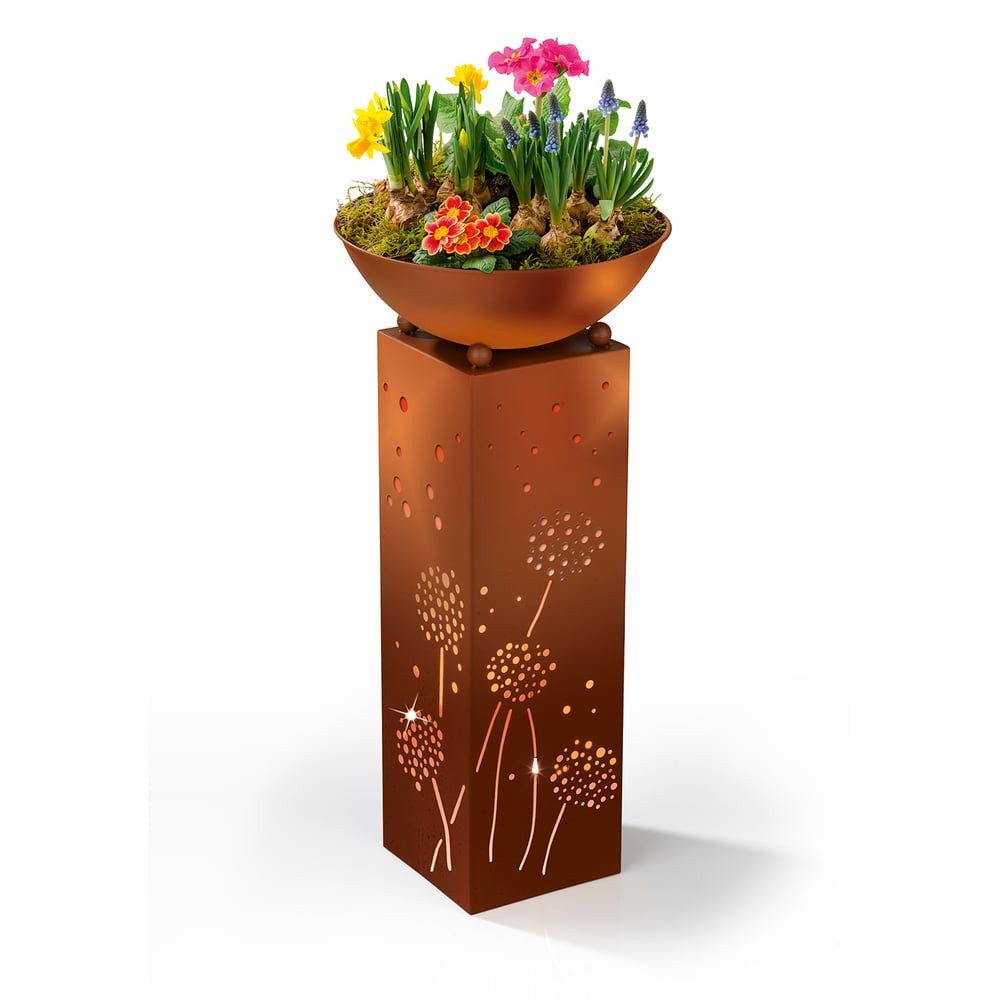 Dekosäule Pusteblume Pflanzkübel Gartendekoration