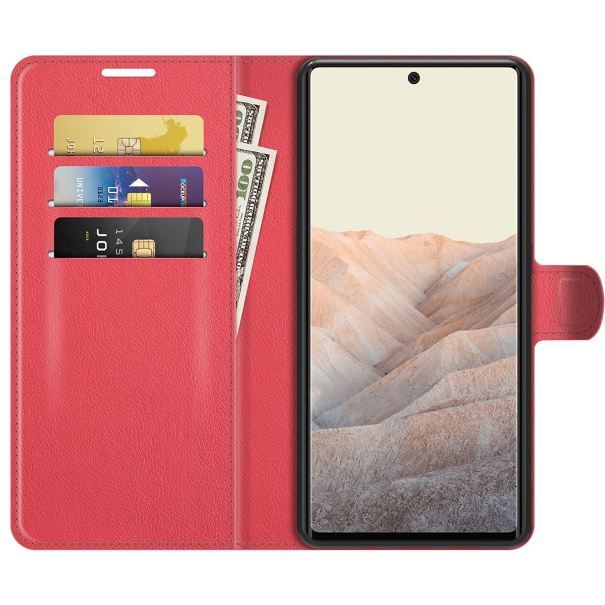 König Design Handyhülle Google Pixel 6, Schutzhülle Schutztasche Case Cover Etuis Wallet Klapptasche Bookstyle