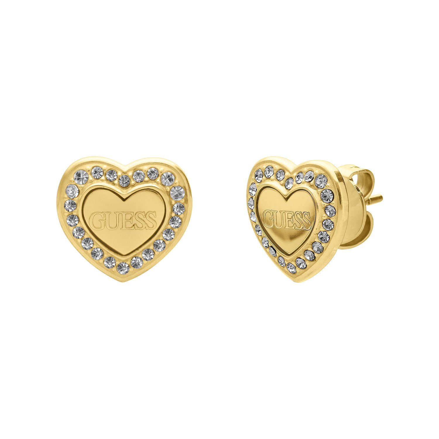Guess Paar Ohrstecker Ohrring - Stahl - Gold - Zirkonia - Damen