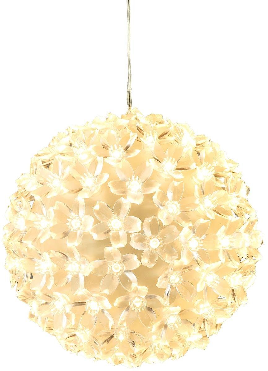 Bambelaa! LED Dekolicht 100er LED Lichterkugel Leuchtkugel warmweiss Weihnachtsdeko Ball 15 cm