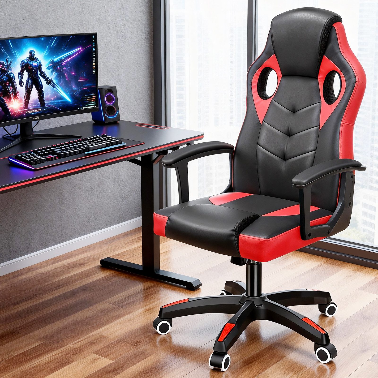 oyajia Gaming-Stuhl Bürostuhl Ergonomischer Gaming Sessel, Schreibtischstuhl