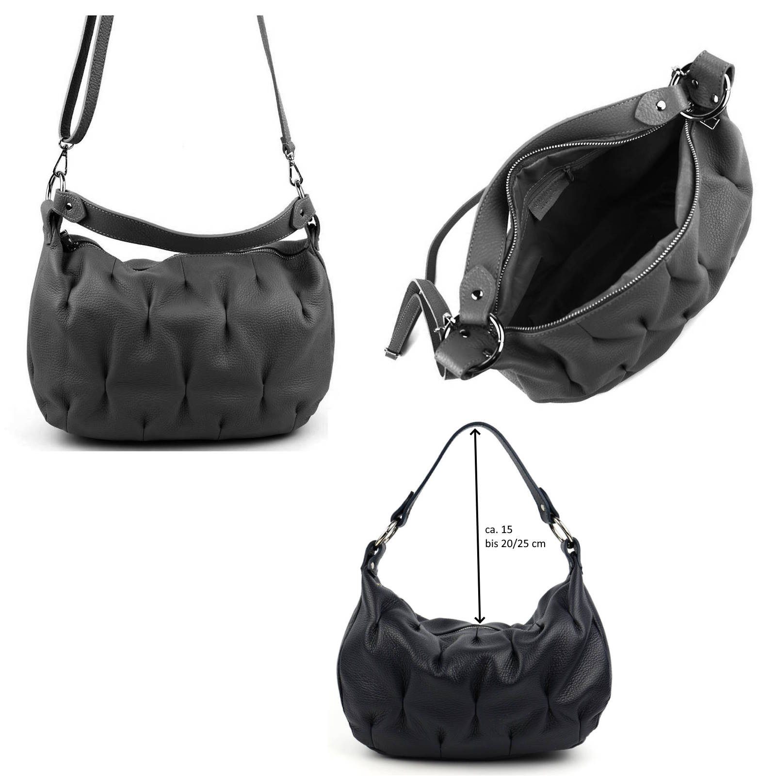 ITALYSHOP24 Schultertasche MADE IN ITALY DAMEN günstig online kaufen