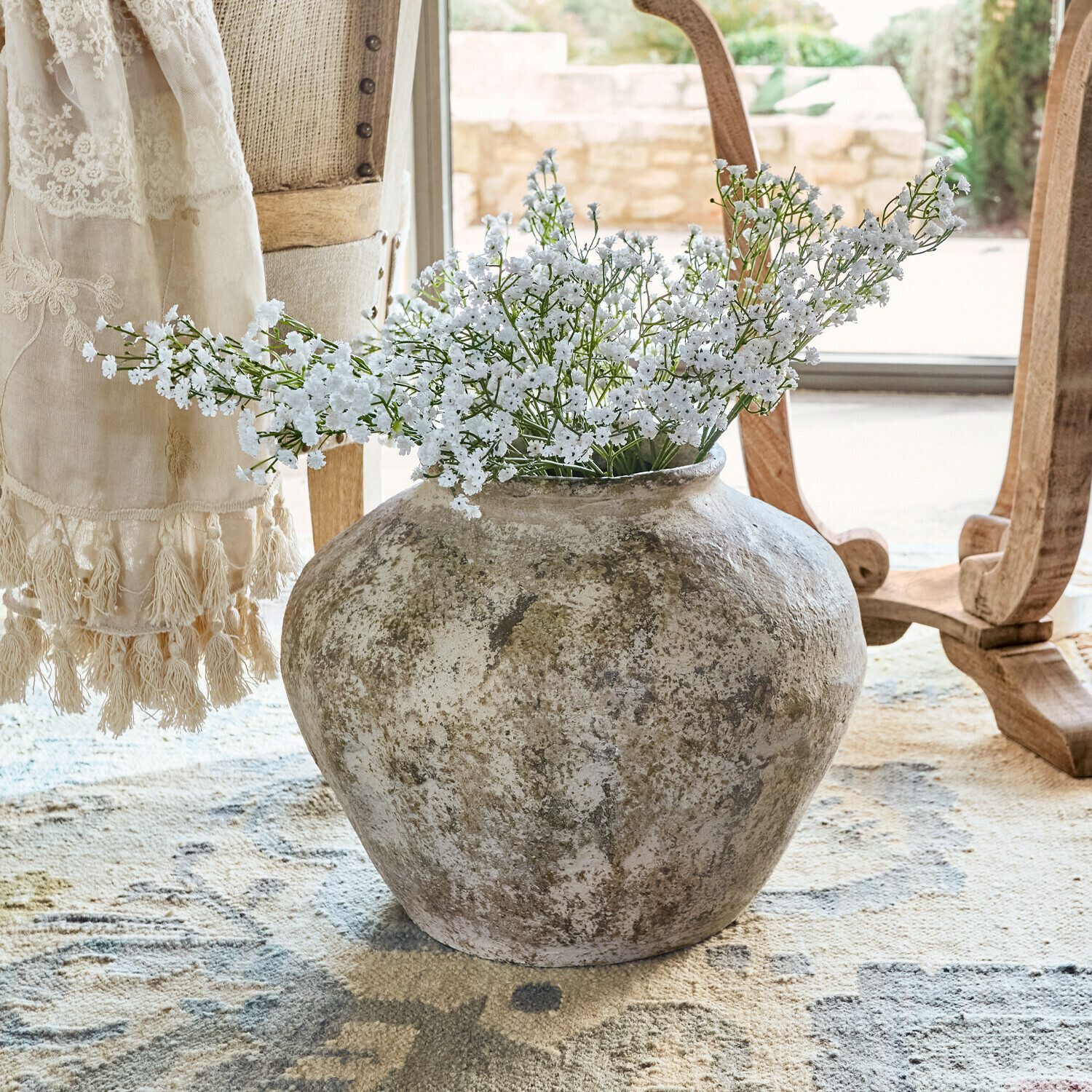 Mirabeau Tischvase Vase Champs antikgrau
