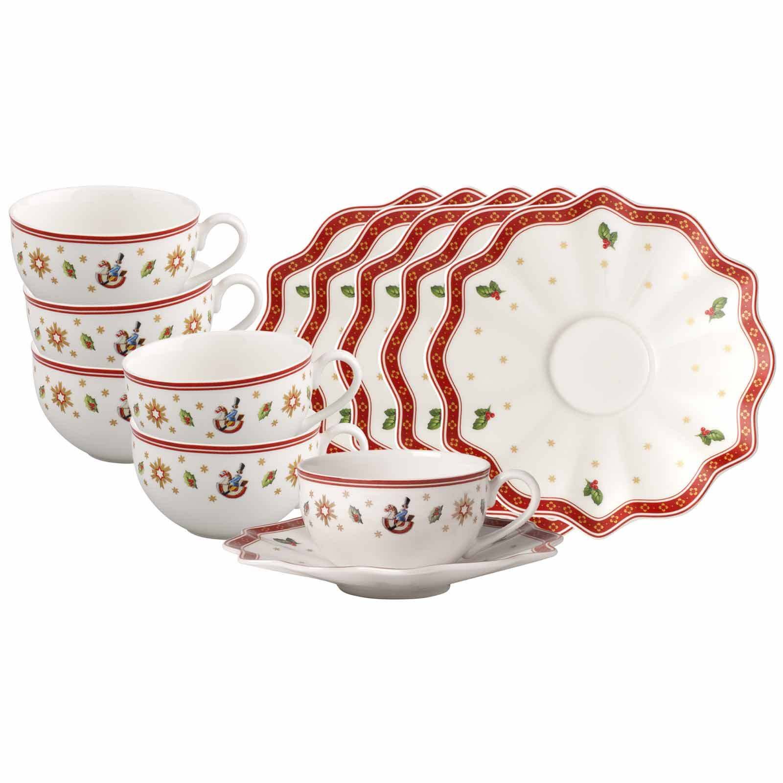 Villeroy & Boch Tasse Toy's Delight Kaffeetassen mit Untertassen 170 ml, 12-tlg., Porzellan