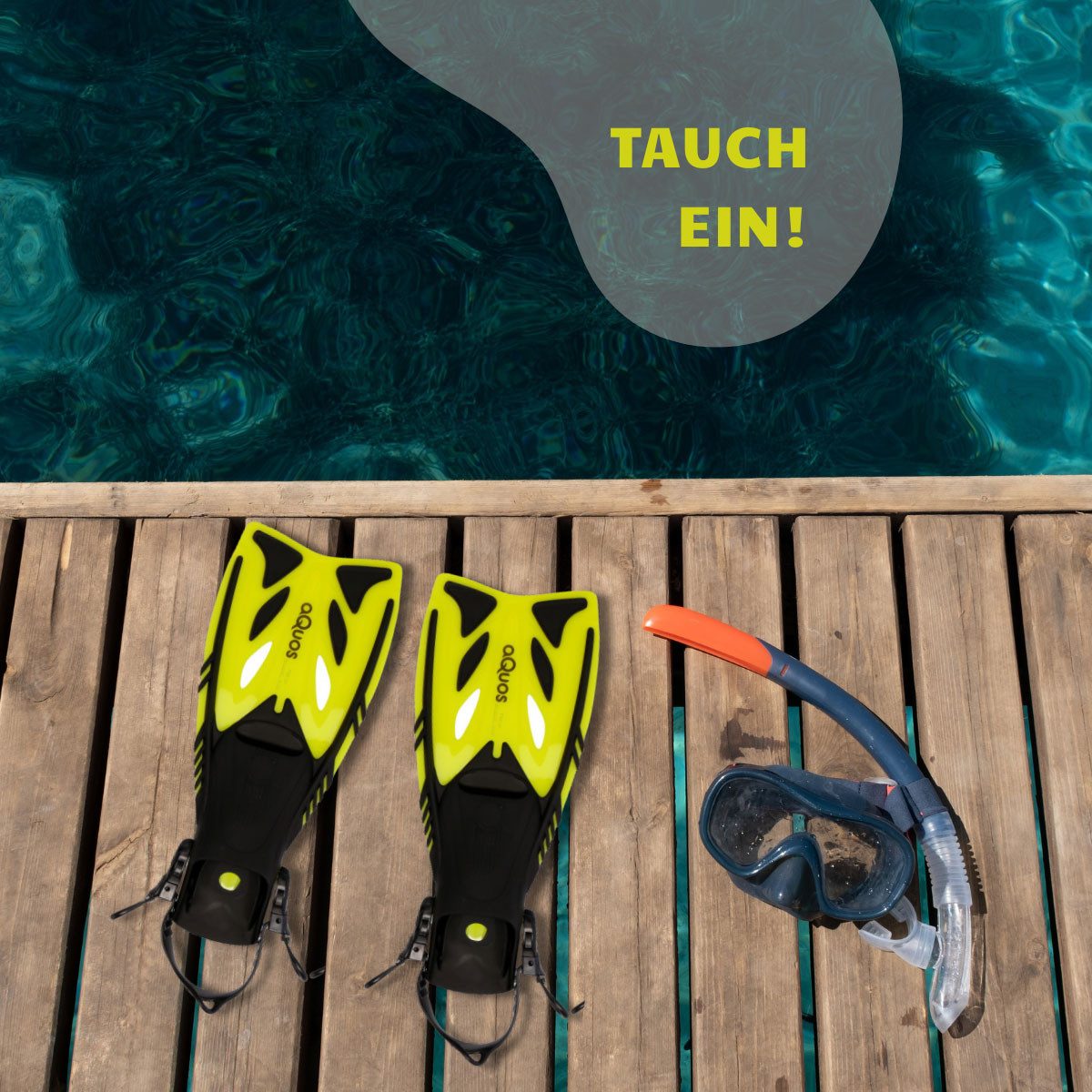 aQuos Flosse Aquos Junior Kinder Flossen gelb Pelican Taucherflossen, mitwachsend, verstellbares Fersenband