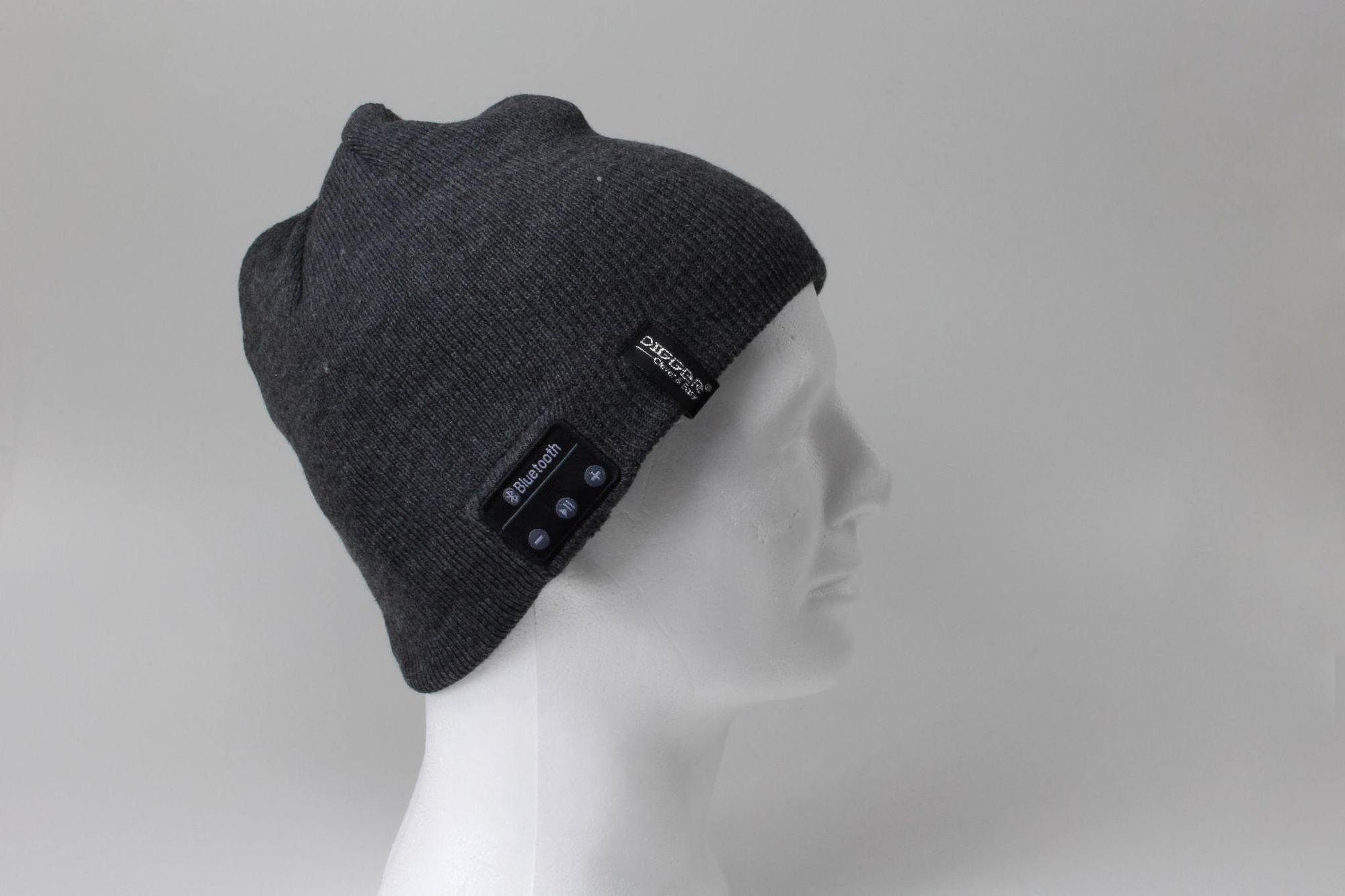 DIGGER Beanie mit eingebaute Stereo Kopfhörer und Mikrofon, Schwarz günstig online kaufen