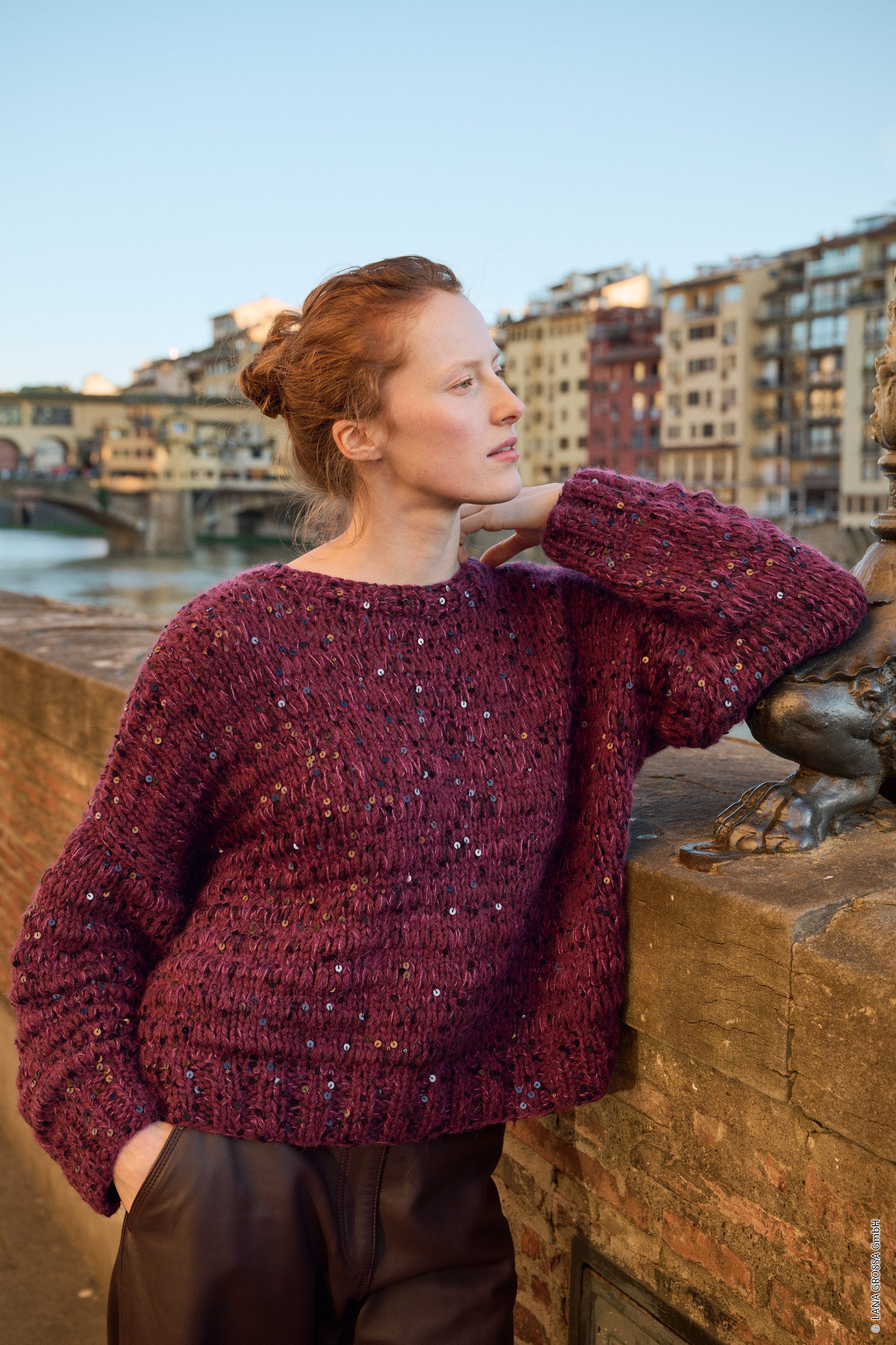 LANA GROSSA COSMO Beilaufgarn mit großen und kleinen Pailletten Häkelwolle, 260 m (Beilaufgarn aus Baumwolle mit großen und kleinen Pailletten, Für Pullover, Ca – Bild 3 von 5
