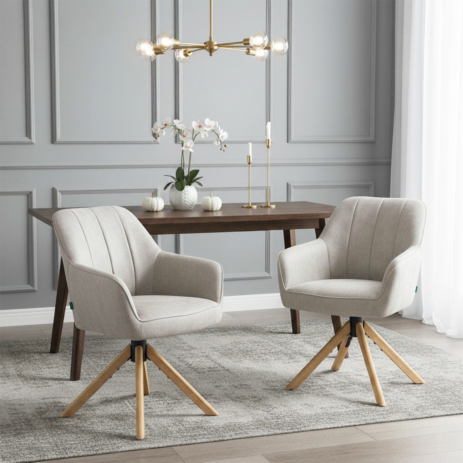 DUBI Möbel Polsterstuhl Mika-Levi 2er-Set, Federkern, günstig online kaufen