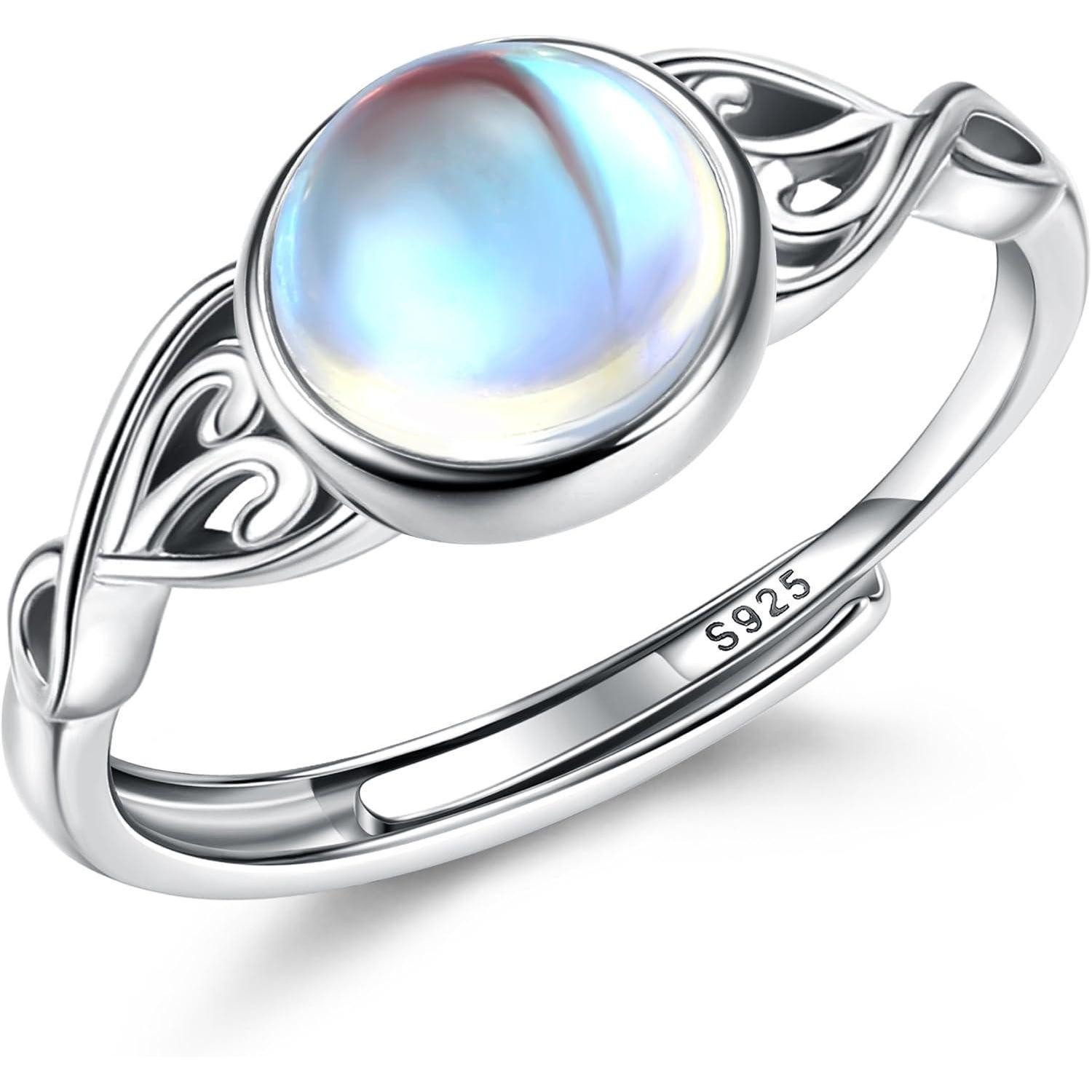 LuxusKollektion Silberring Ring Silber 925 vergoldet Mondstein Damen verste günstig online kaufen