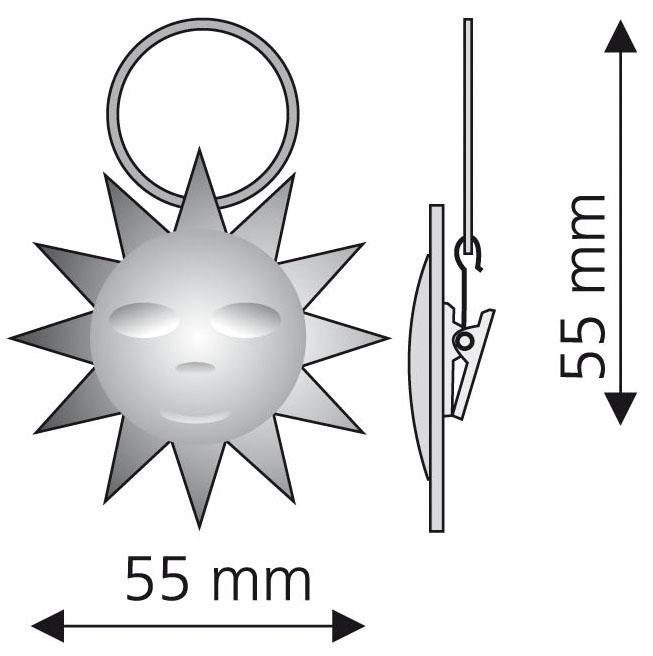 Gardinenstangen (Packung, mm 4-St., für Ø 16 Sonne, mit Gardinenring Dekoklammer), Liedeco, Gardinenstangen,
