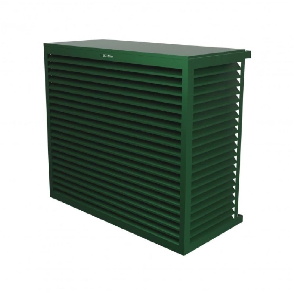 DECO Clim Wärmepumpen-Verkleidung DECOCLIM Klimaanlagen Wärmepumpen Abdeckung Schutzverkleidung Moosgrün